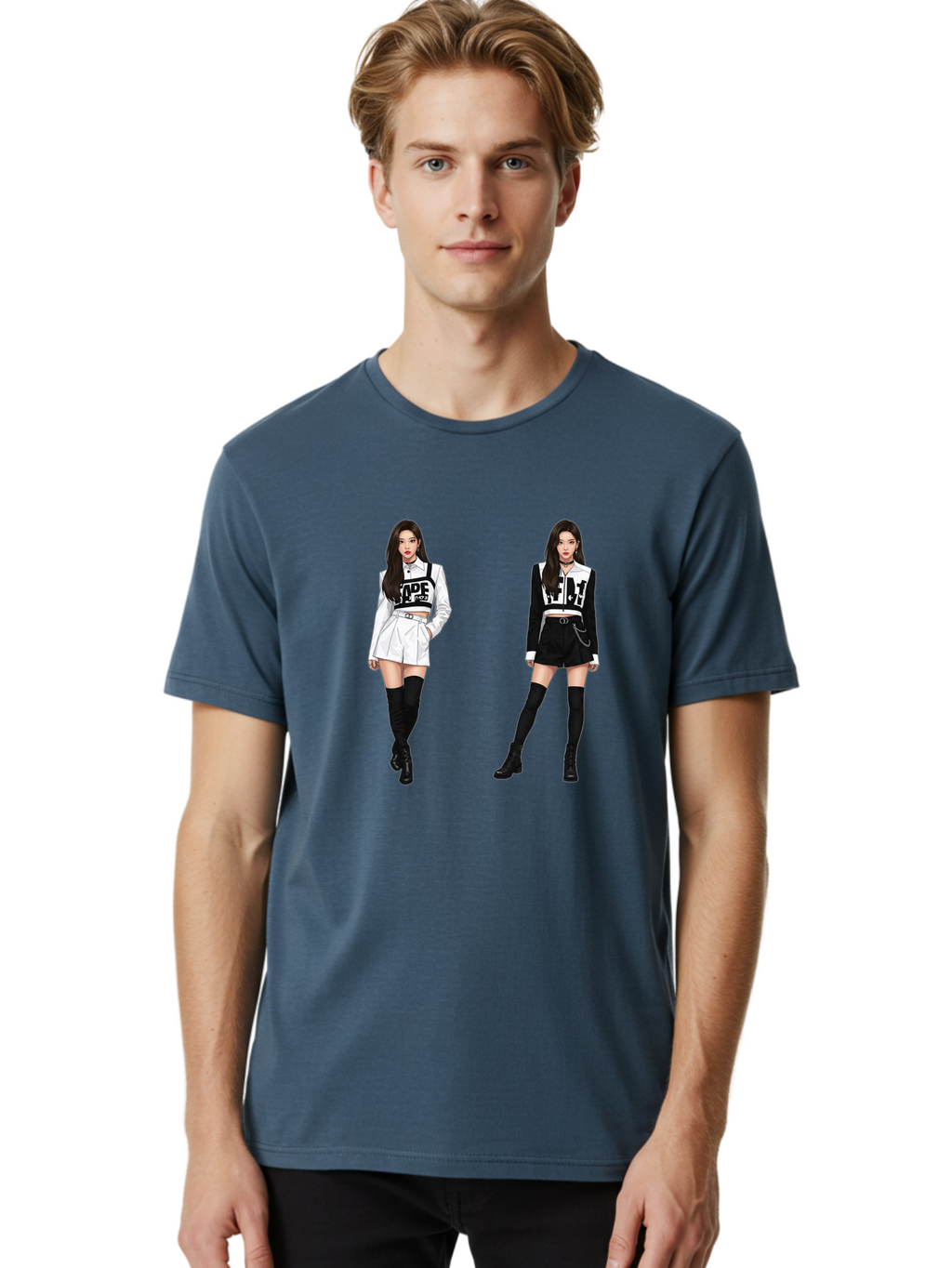 Aape-By-Baperama Men'S Graphic Tee, 100% Cotton, Comfortable Casual Summer Wear, Machine Washable, Fashion Illustration, Aape Clothing, Streetwear Style, Edgy Look, Bold Graphics, Monochrome Aesthetic, High-Contrast Visuals, Long Boots Bab616