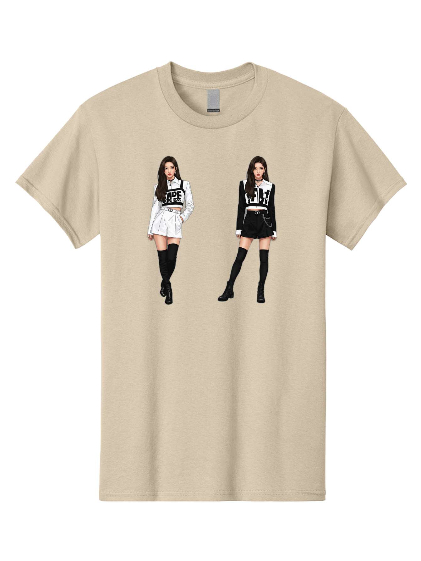 Aape-By-Baperama Men'S Graphic Tee, 100% Cotton, Comfortable Casual Summer Wear, Machine Washable, Fashion Illustration, Aape Clothing, Streetwear Style, Edgy Look, Bold Graphics, Monochrome Aesthetic, High-Contrast Visuals, Long Boots Bab616