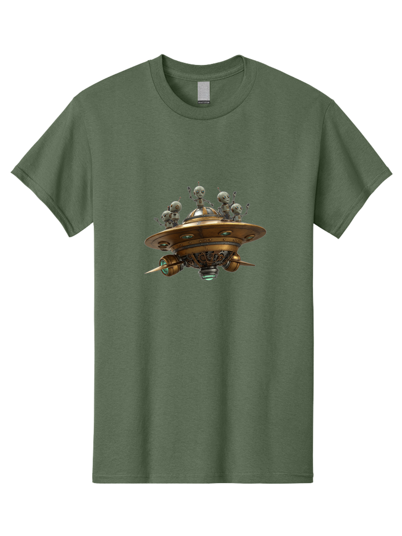 Alien-Ufo Men'S Graphic Tee, 100% Cotton, Comfortable Casual Summer Wear, Machine Washable, Flying Saucer, Extraterrestrial Life, Alien Spacecraft, Sci-Fi, Futuristic Technology, Silver Spaceship, Ufo Sighting, Alien Invasion, Robot Aliens Bab635