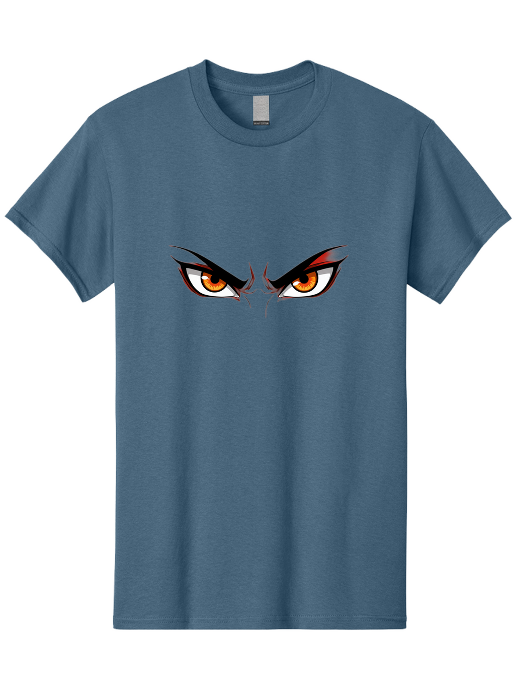 Angry-Eyes-1 Men'S Graphic Tee, 100% Cotton, Comfortable Casual Summer Wear, Machine Washable, Menacing Stare, Angry Eyes, Intense Gaze, Dramatic Eye Makeup, Anime Style, Cartoonish Illustration, Fierce Expression, Eye Contact Bab645