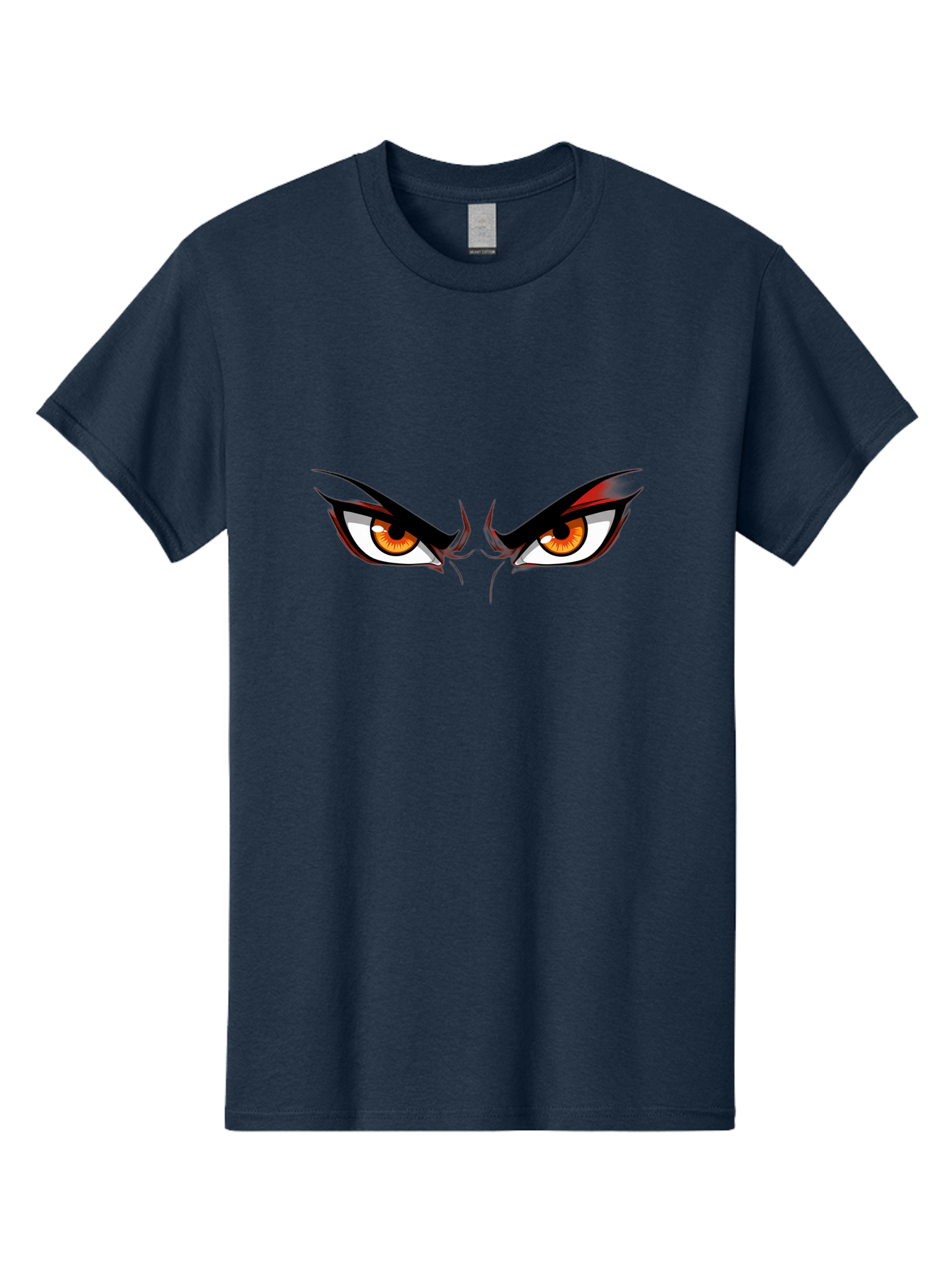 Angry-Eyes-1 Men'S Graphic Tee, 100% Cotton, Comfortable Casual Summer Wear, Machine Washable, Menacing Stare, Angry Eyes, Intense Gaze, Dramatic Eye Makeup, Anime Style, Cartoonish Illustration, Fierce Expression, Eye Contact Bab645