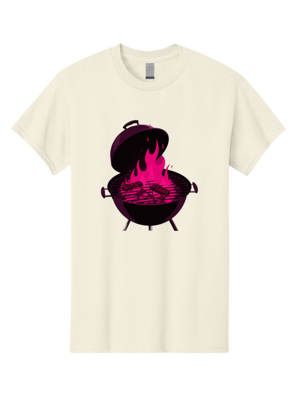 Barbecue-Grill-4 Men'S Graphic Tee, 100% Cotton, Comfortable Casual Summer Wear, Machine Washable, Barbecue Grill, Grilling Meat, Hot Flames, Cooking Outdoors, Summer Food, Grilling Burgers Bab658