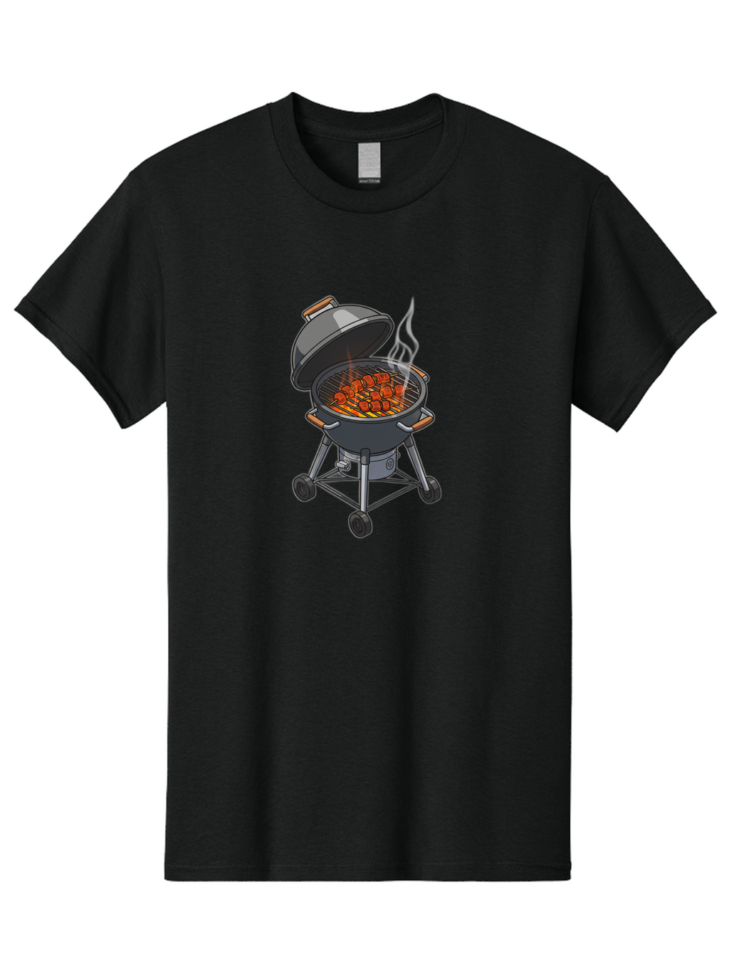 Barbecue-Grill-5 Men'S Graphic Tee, 100% Cotton, Comfortable Casual Summer Wear, Machine Washable, Barbecue Grill, Grilled Meats, Outdoor Cooking, Barbecue Ingredients, Charcoal Grill, Grilled Food, Summer Cooking, Barbecue Accessories, Bab659
