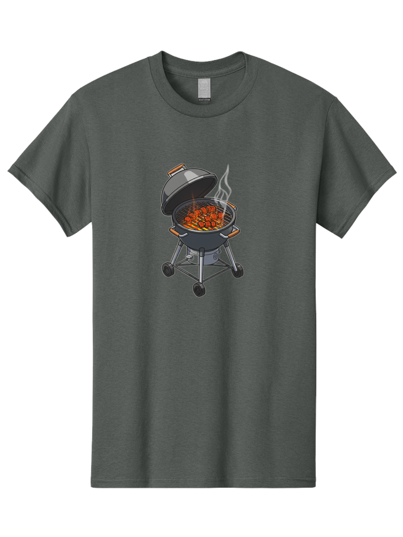Barbecue-Grill-5 Men'S Graphic Tee, 100% Cotton, Comfortable Casual Summer Wear, Machine Washable, Barbecue Grill, Grilled Meats, Outdoor Cooking, Barbecue Ingredients, Charcoal Grill, Grilled Food, Summer Cooking, Barbecue Accessories, Bab659