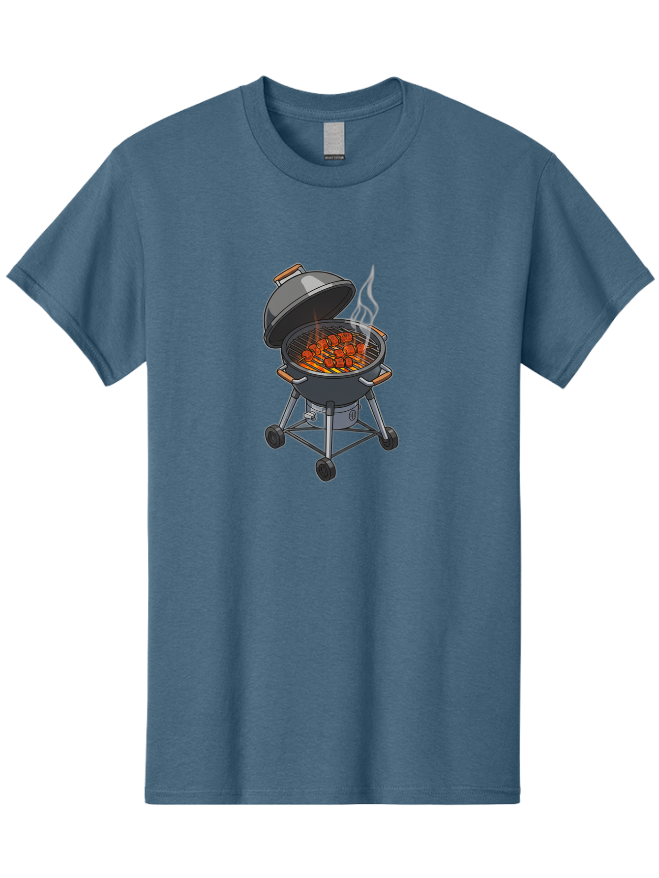 Barbecue-Grill-5 Men'S Graphic Tee, 100% Cotton, Comfortable Casual Summer Wear, Machine Washable, Barbecue Grill, Grilled Meats, Outdoor Cooking, Barbecue Ingredients, Charcoal Grill, Grilled Food, Summer Cooking, Barbecue Accessories, Bab659