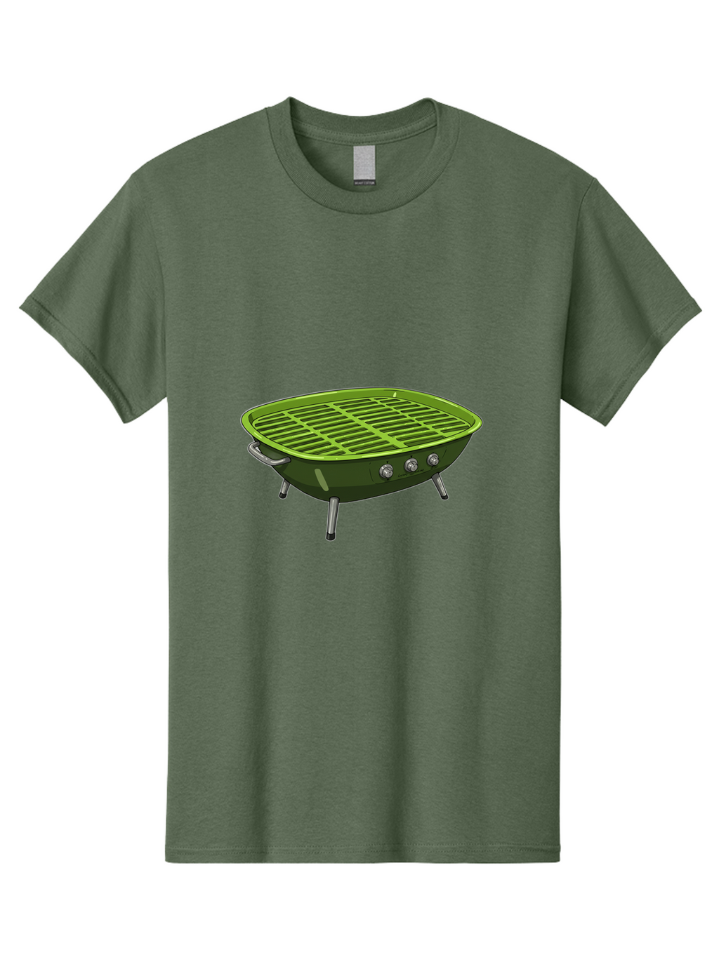 Barbecue-Grill-6 Men'S Graphic Tee, 100% Cotton, Comfortable Casual Summer Wear, Machine Washable, Portable Grill, Barbecue Cooking, Outdoor Cooking, Gas Grill, Silver Legs, Control Knobs, Grill Grate, Outdoor Entertaining Bab660