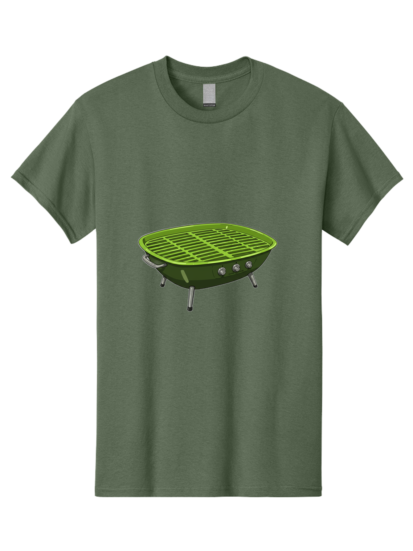Barbecue-Grill-6 Men'S Graphic Tee, 100% Cotton, Comfortable Casual Summer Wear, Machine Washable, Portable Grill, Barbecue Cooking, Outdoor Cooking, Gas Grill, Silver Legs, Control Knobs, Grill Grate, Outdoor Entertaining Bab660