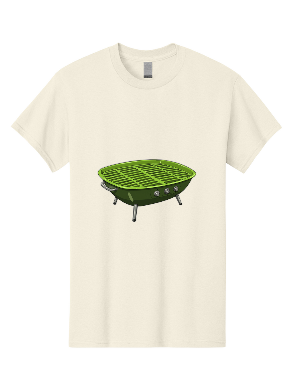 Barbecue-Grill-6 Men'S Graphic Tee, 100% Cotton, Comfortable Casual Summer Wear, Machine Washable, Portable Grill, Barbecue Cooking, Outdoor Cooking, Gas Grill, Silver Legs, Control Knobs, Grill Grate, Outdoor Entertaining Bab660