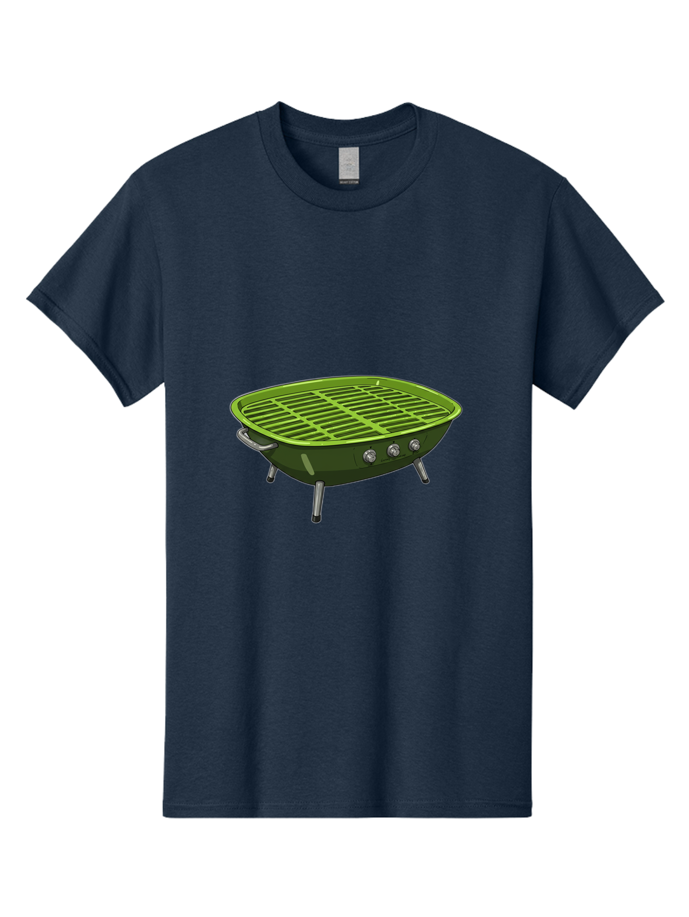 Barbecue-Grill-6 Men'S Graphic Tee, 100% Cotton, Comfortable Casual Summer Wear, Machine Washable, Portable Grill, Barbecue Cooking, Outdoor Cooking, Gas Grill, Silver Legs, Control Knobs, Grill Grate, Outdoor Entertaining Bab660
