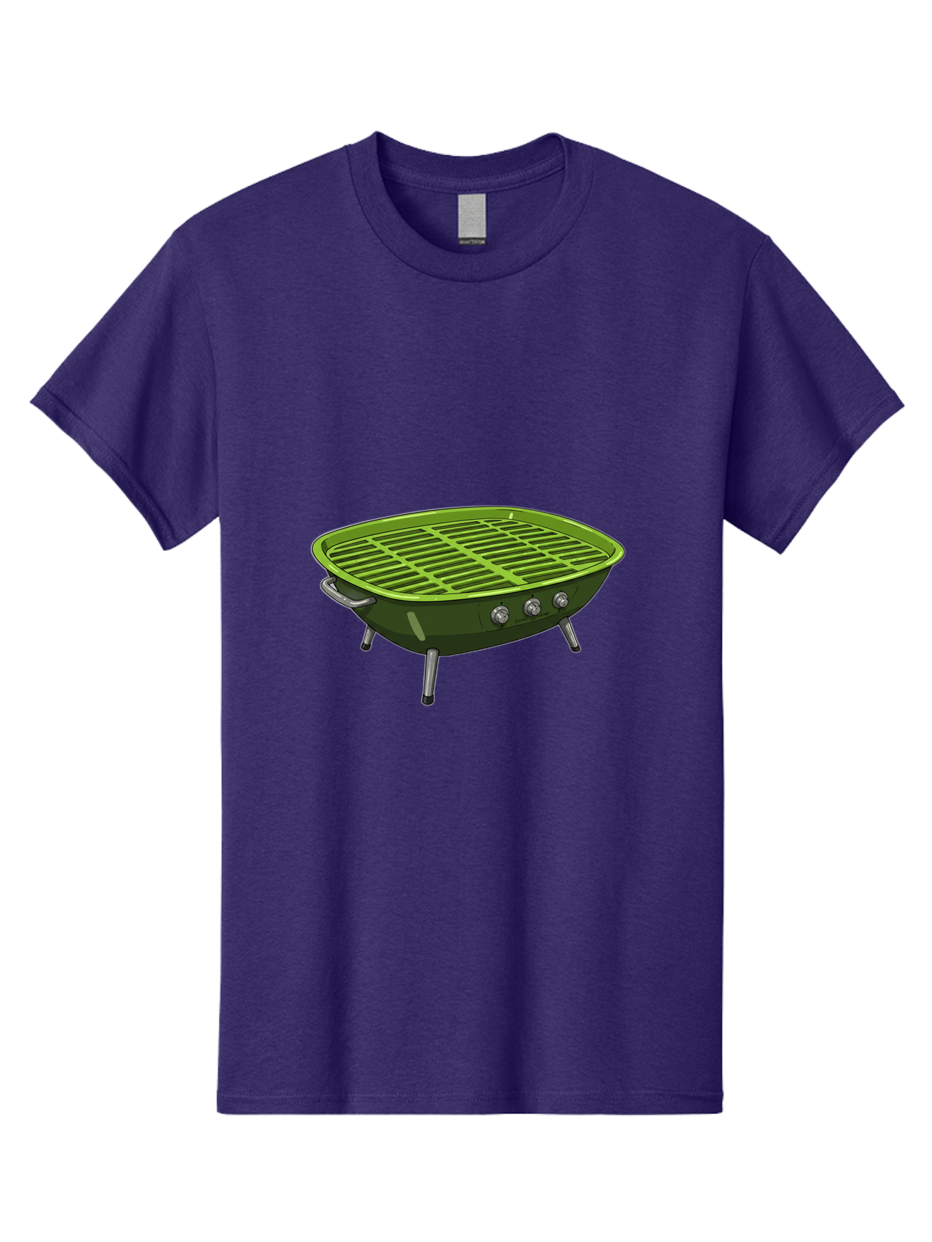 Barbecue-Grill-6 Men'S Graphic Tee, 100% Cotton, Comfortable Casual Summer Wear, Machine Washable, Portable Grill, Barbecue Cooking, Outdoor Cooking, Gas Grill, Silver Legs, Control Knobs, Grill Grate, Outdoor Entertaining Bab660
