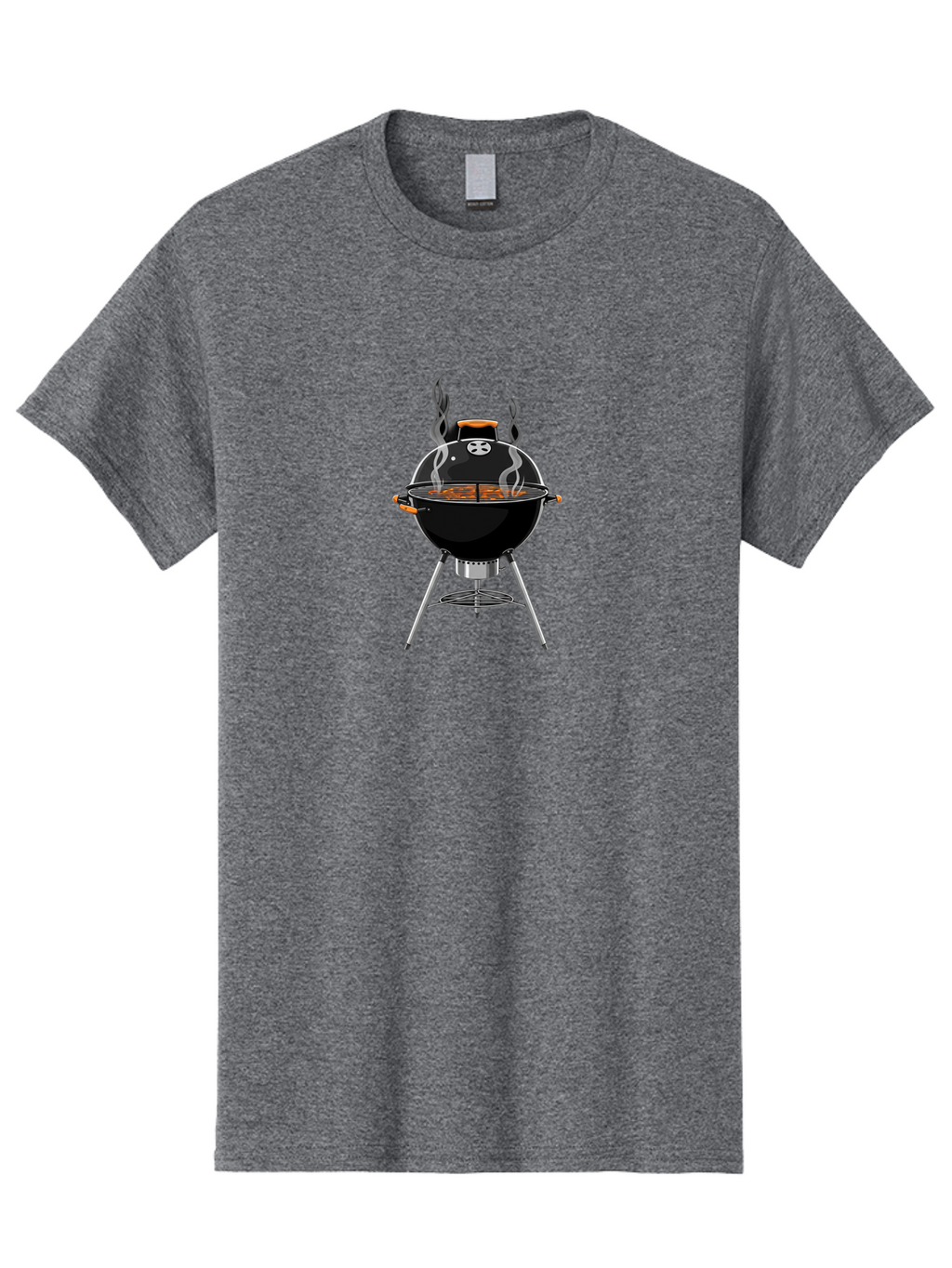 Bbq-Grill-4 Men'S Graphic Tee, 100% Cotton, Comfortable Casual Summer Wear, Machine Washable, Barbecue Grill, Barbecue Cooking, Grilled Meat, Black Grill, Silver Stand, Smoking Grill, Outdoor Cooking, Barbecue Illustration Bab669