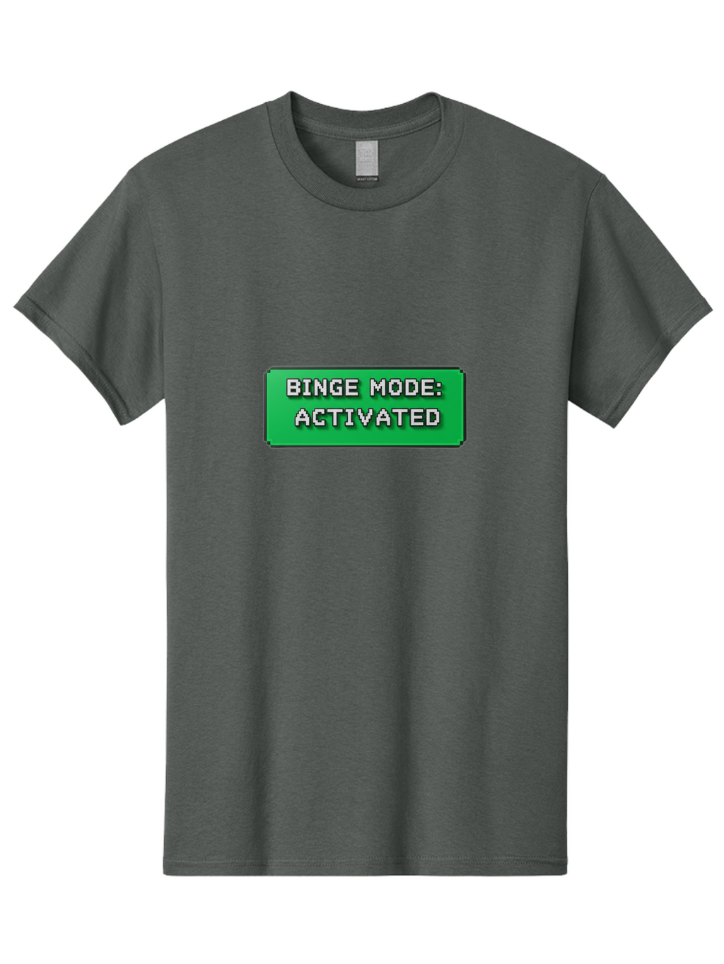Binge-Mode-Activated Men'S Graphic Tee, 100% Cotton, Comfortable Casual Summer Wear, Machine Washable, Binge Watching, Marathon Viewing, Streaming Mode, Entertainment Mode, Tv Series, Video Streaming, Pop Culture, Entertainment, Tv Shows Bab682