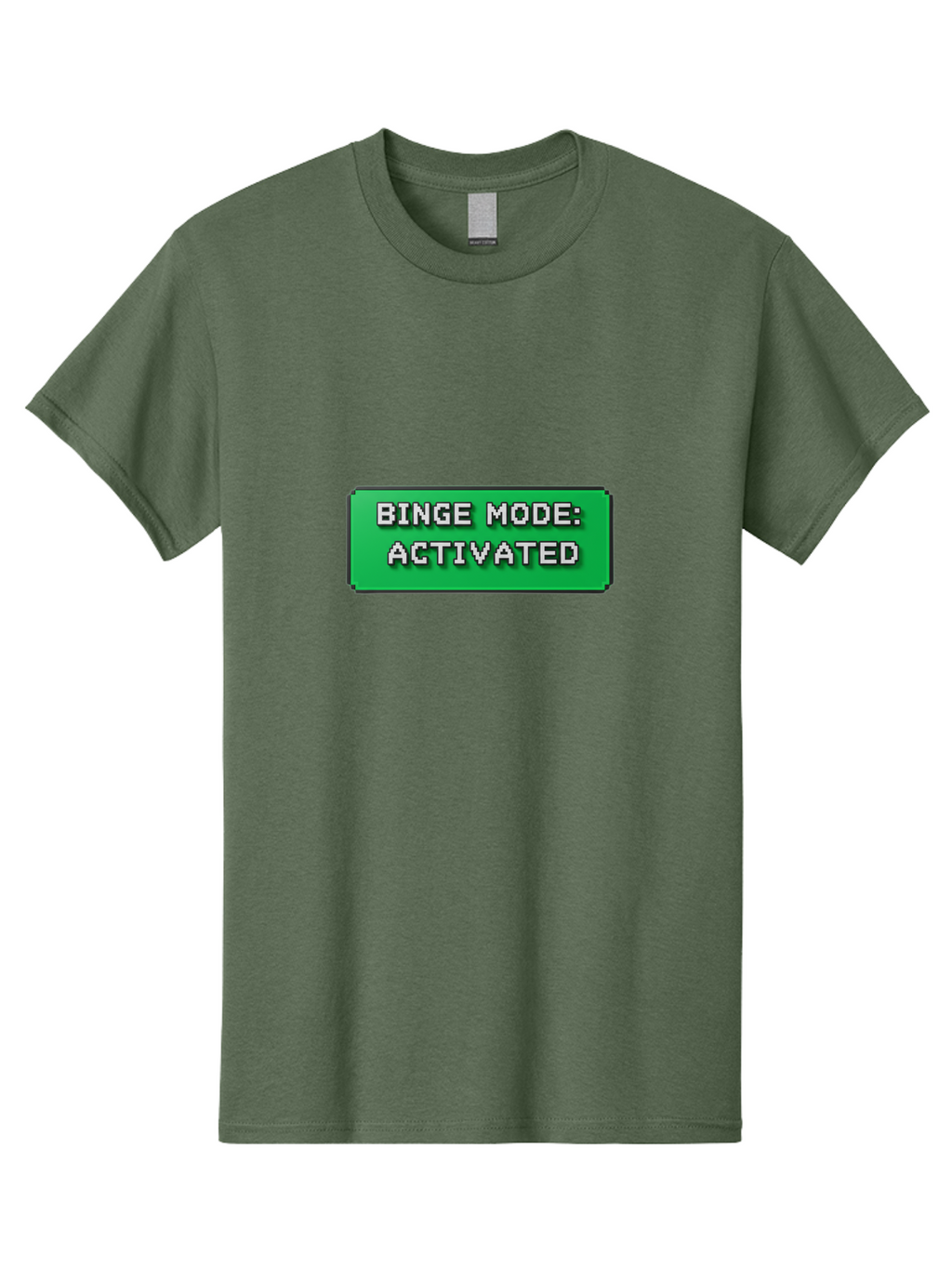 Binge-Mode-Activated Men'S Graphic Tee, 100% Cotton, Comfortable Casual Summer Wear, Machine Washable, Binge Watching, Marathon Viewing, Streaming Mode, Entertainment Mode, Tv Series, Video Streaming, Pop Culture, Entertainment, Tv Shows Bab682
