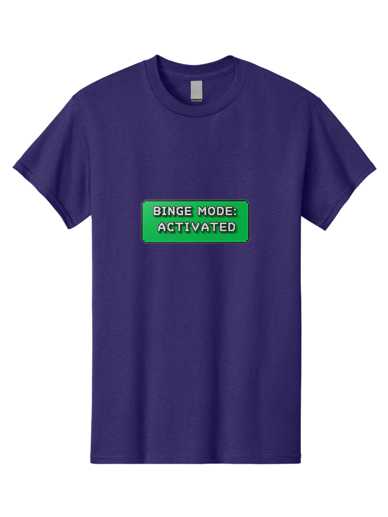 Binge-Mode-Activated Men'S Graphic Tee, 100% Cotton, Comfortable Casual Summer Wear, Machine Washable, Binge Watching, Marathon Viewing, Streaming Mode, Entertainment Mode, Tv Series, Video Streaming, Pop Culture, Entertainment, Tv Shows Bab682