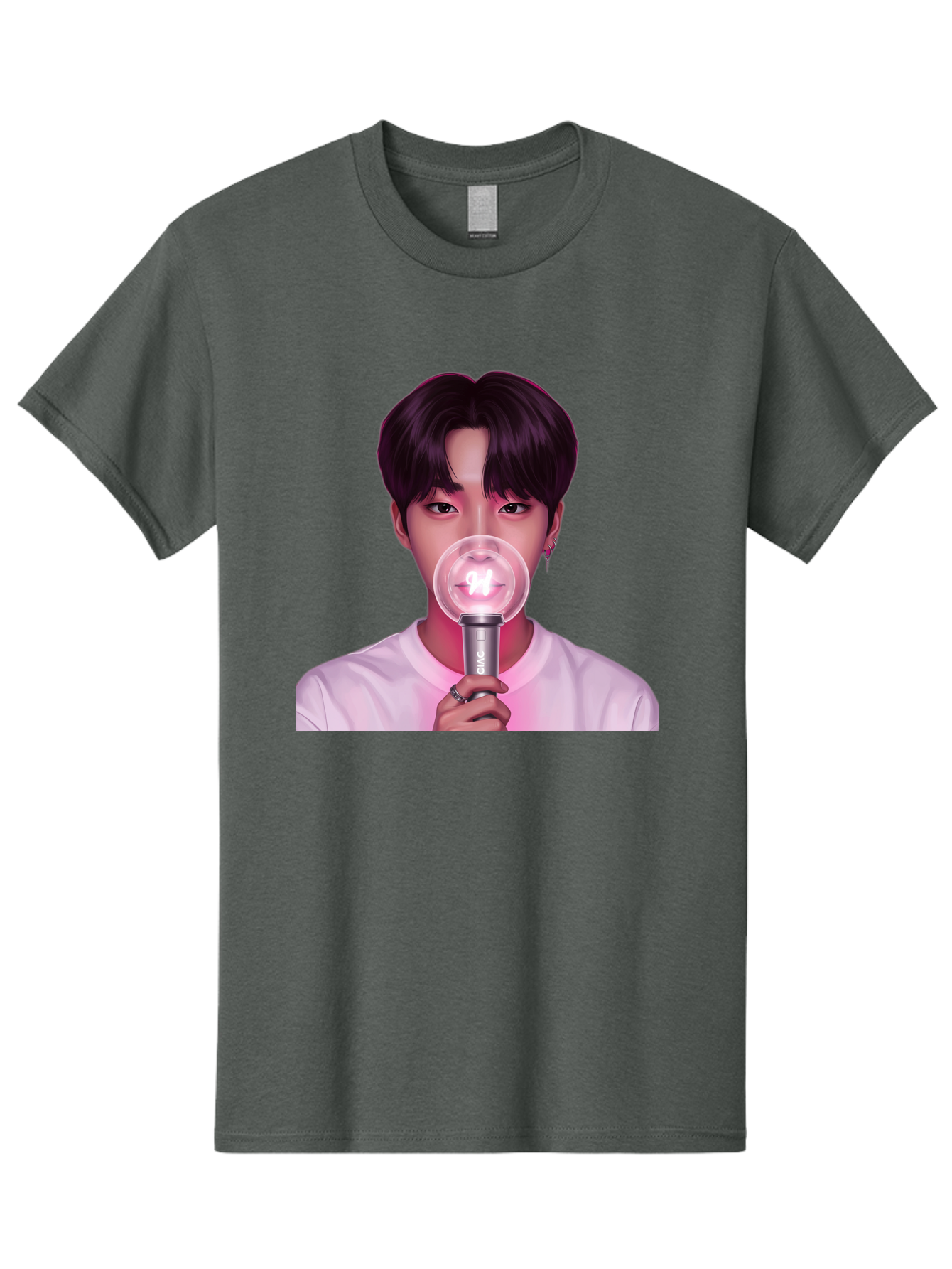 Bts-Army-Bomb Men'S Graphic Tee, 100% Cotton, Comfortable Casual Summer Wear, Machine Washable, K-Pop Fan, Bts Merchandise, Army Bomb Lightstick, Concert Accessory, Fandom Symbol, Bts Army, Fan Culture, K-Pop Merchandise, Bts Concert Bab694