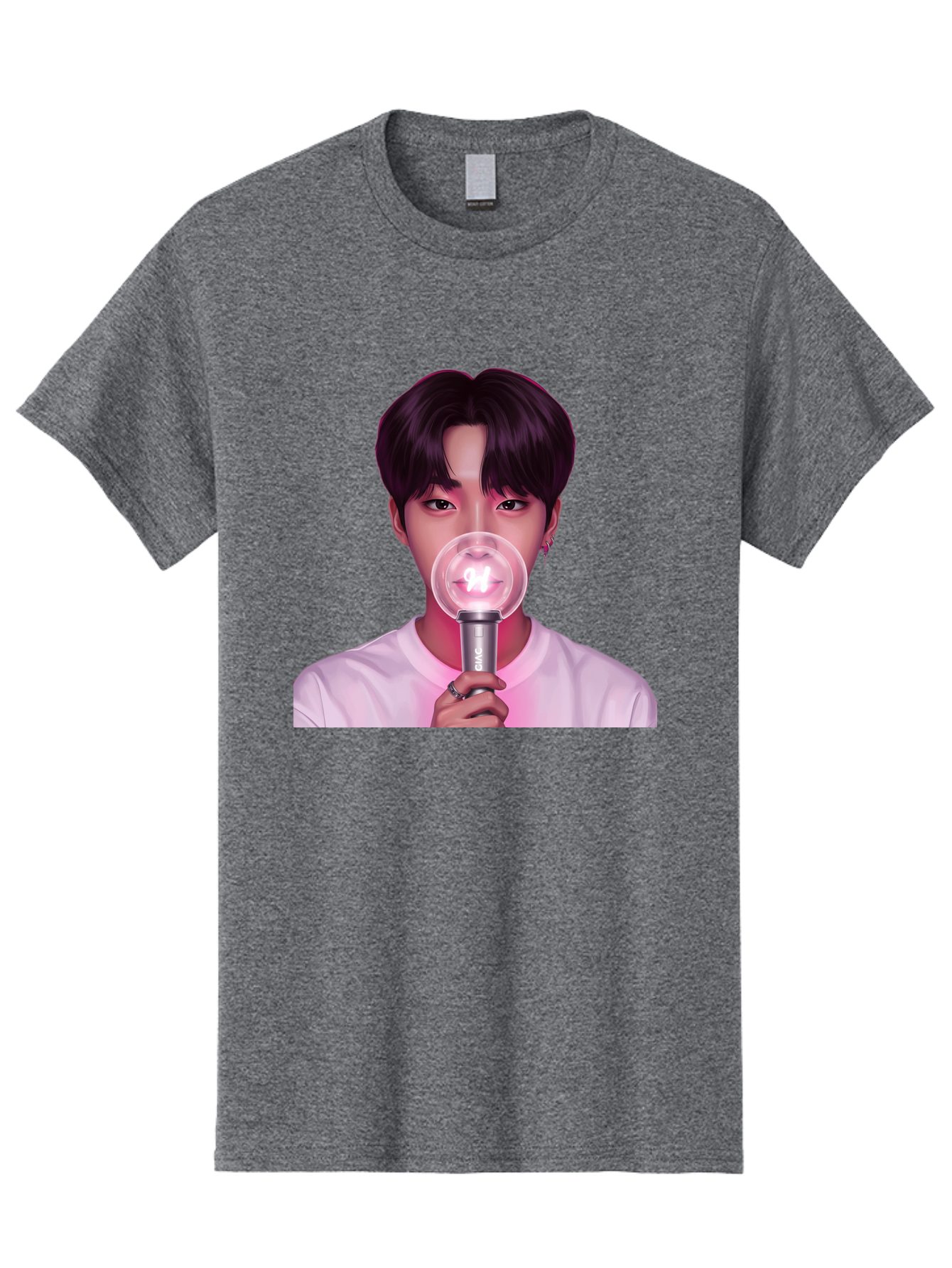 Bts-Army-Bomb Men'S Graphic Tee, 100% Cotton, Comfortable Casual Summer Wear, Machine Washable, K-Pop Fan, Bts Merchandise, Army Bomb Lightstick, Concert Accessory, Fandom Symbol, Bts Army, Fan Culture, K-Pop Merchandise, Bts Concert Bab694