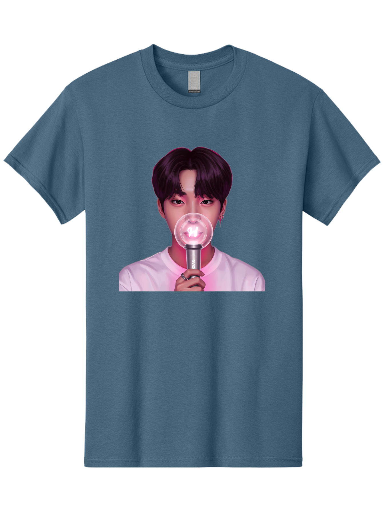 Bts-Army-Bomb Men'S Graphic Tee, 100% Cotton, Comfortable Casual Summer Wear, Machine Washable, K-Pop Fan, Bts Merchandise, Army Bomb Lightstick, Concert Accessory, Fandom Symbol, Bts Army, Fan Culture, K-Pop Merchandise, Bts Concert Bab694