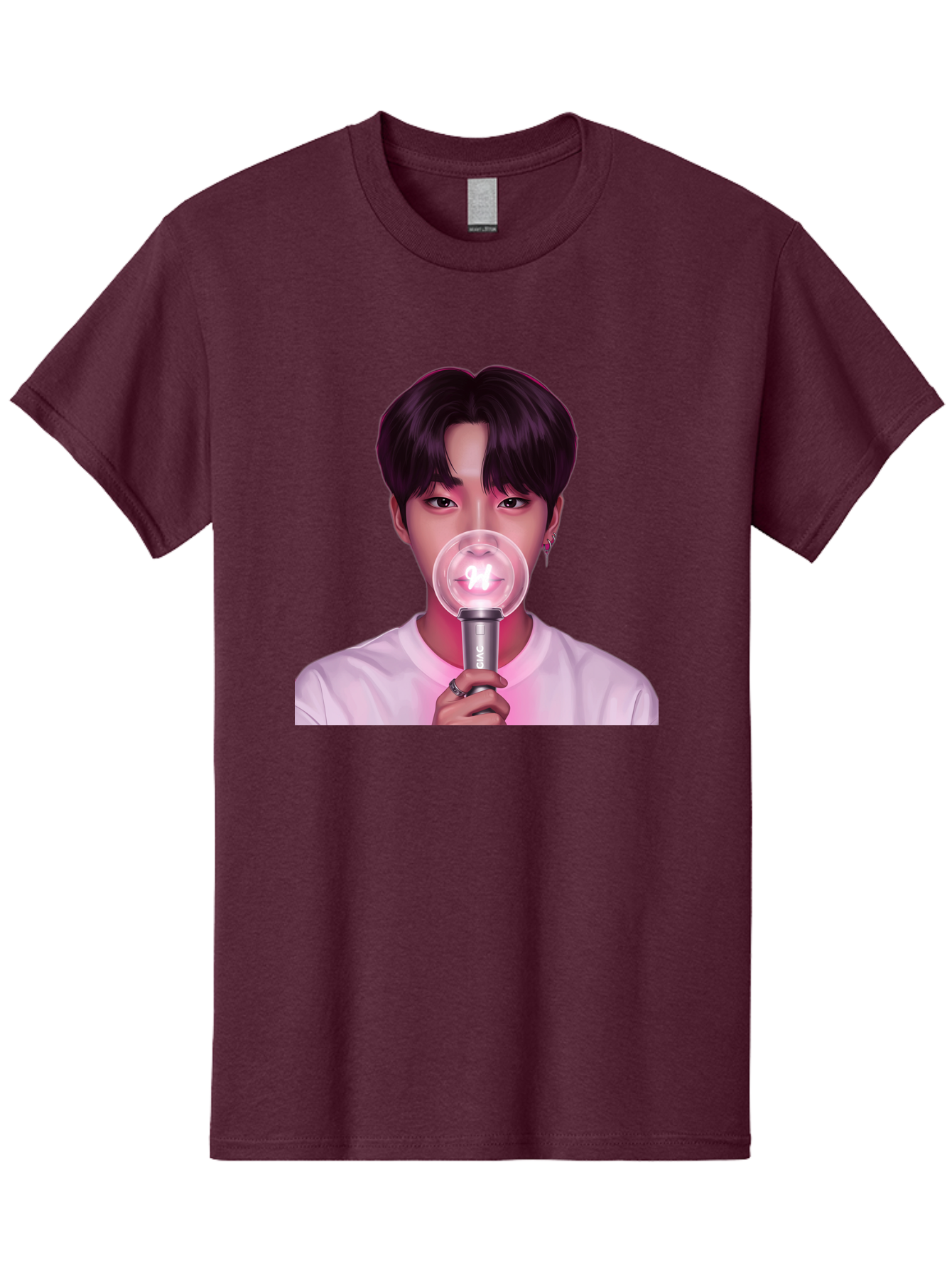 Bts-Army-Bomb Men'S Graphic Tee, 100% Cotton, Comfortable Casual Summer Wear, Machine Washable, K-Pop Fan, Bts Merchandise, Army Bomb Lightstick, Concert Accessory, Fandom Symbol, Bts Army, Fan Culture, K-Pop Merchandise, Bts Concert Bab694