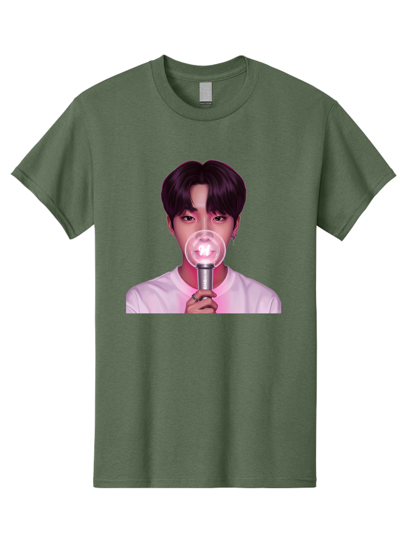 Bts-Army-Bomb Men'S Graphic Tee, 100% Cotton, Comfortable Casual Summer Wear, Machine Washable, K-Pop Fan, Bts Merchandise, Army Bomb Lightstick, Concert Accessory, Fandom Symbol, Bts Army, Fan Culture, K-Pop Merchandise, Bts Concert Bab694