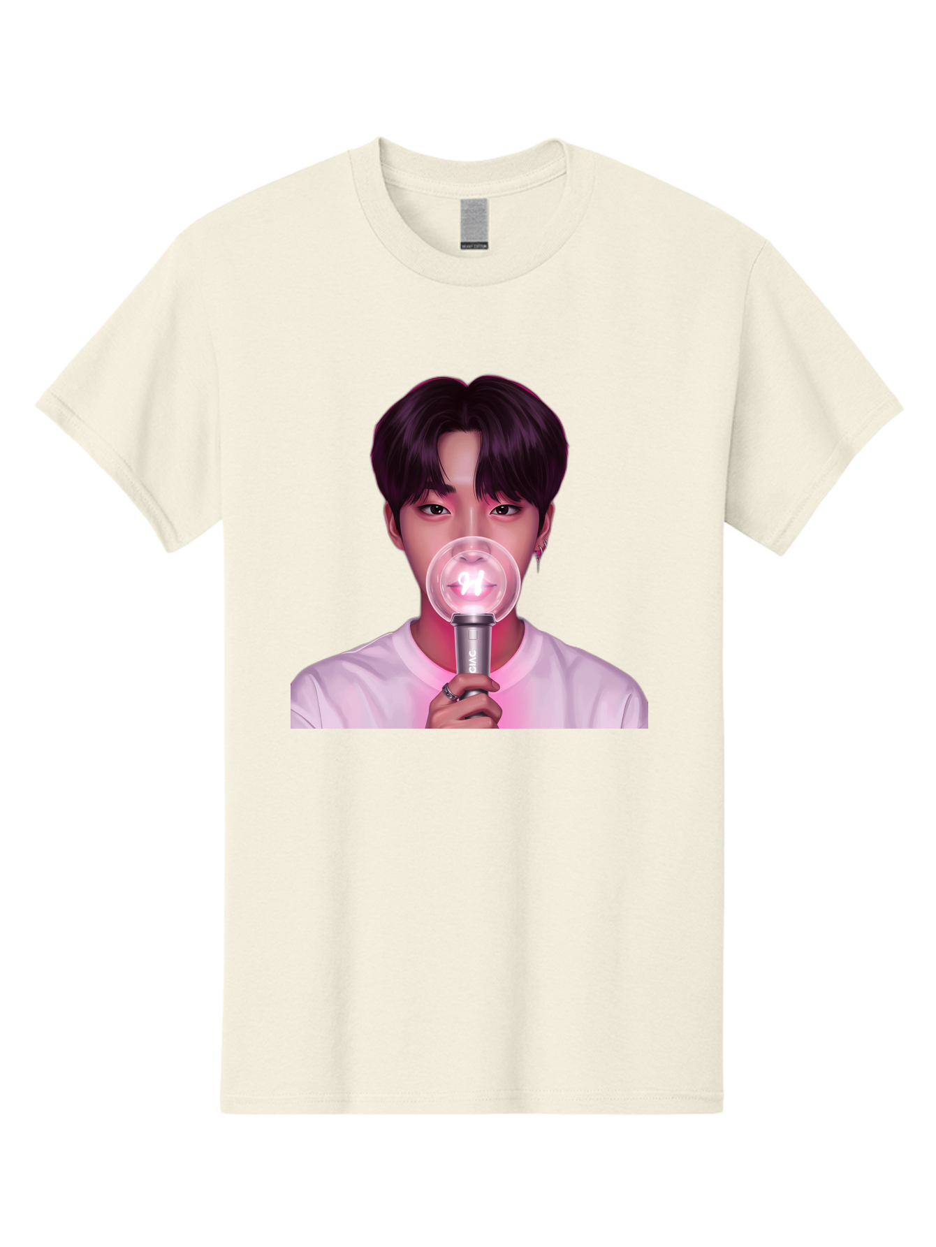 Bts-Army-Bomb Men'S Graphic Tee, 100% Cotton, Comfortable Casual Summer Wear, Machine Washable, K-Pop Fan, Bts Merchandise, Army Bomb Lightstick, Concert Accessory, Fandom Symbol, Bts Army, Fan Culture, K-Pop Merchandise, Bts Concert Bab694
