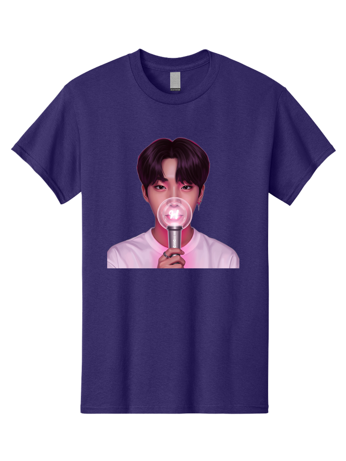 Bts-Army-Bomb Men'S Graphic Tee, 100% Cotton, Comfortable Casual Summer Wear, Machine Washable, K-Pop Fan, Bts Merchandise, Army Bomb Lightstick, Concert Accessory, Fandom Symbol, Bts Army, Fan Culture, K-Pop Merchandise, Bts Concert Bab694