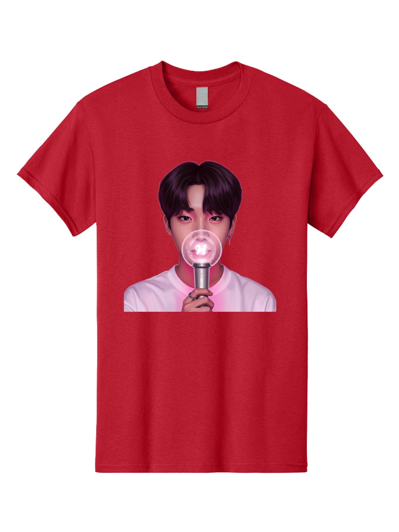 Bts-Army-Bomb Men'S Graphic Tee, 100% Cotton, Comfortable Casual Summer Wear, Machine Washable, K-Pop Fan, Bts Merchandise, Army Bomb Lightstick, Concert Accessory, Fandom Symbol, Bts Army, Fan Culture, K-Pop Merchandise, Bts Concert Bab694