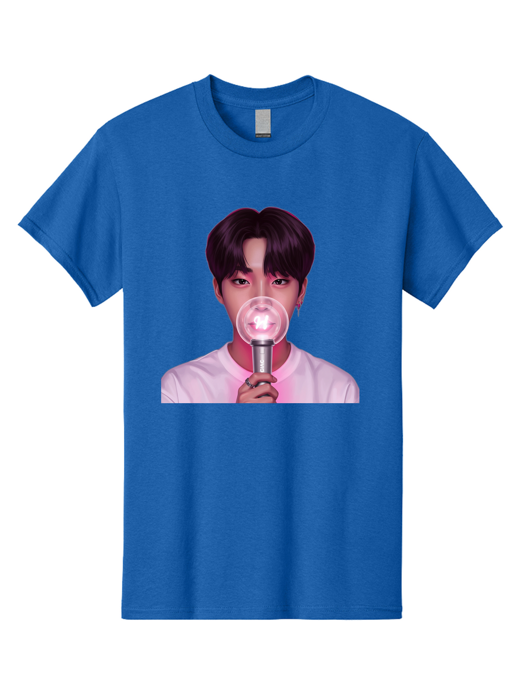 Bts-Army-Bomb Men'S Graphic Tee, 100% Cotton, Comfortable Casual Summer Wear, Machine Washable, K-Pop Fan, Bts Merchandise, Army Bomb Lightstick, Concert Accessory, Fandom Symbol, Bts Army, Fan Culture, K-Pop Merchandise, Bts Concert Bab694