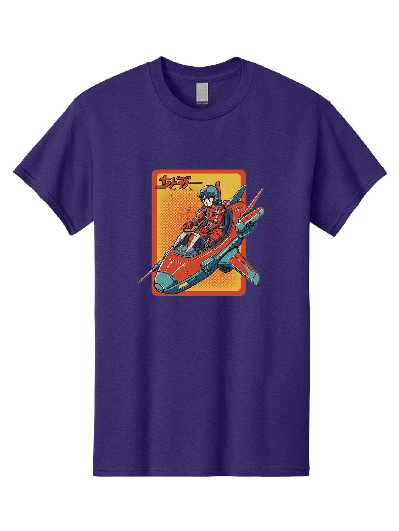 Captain-Tsubasa Men'S Graphic Tee, 100% Cotton, Comfortable Casual Summer Wear, Machine Washable, Anime Style Fighter Jet, Red Jet Aircraft, Japanese Text, Futuristic Pilot, Aviation Art, Cyberpunk, Manga Inspired Bab714