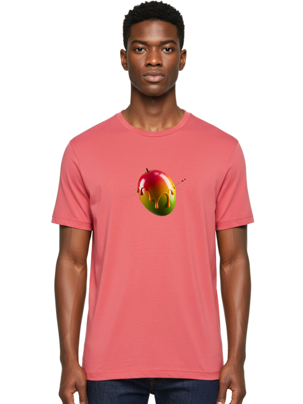Caramel-Apple Men'S Graphic Tee, 100% Cotton, Comfortable Casual Summer Wear, Machine Washable, Ladybug, Red And Black Ladybug, 3D Illustration, Shiny Ladybug, Ladybug With Orange Liquid, Insect, Ladybug Illustration Bab715