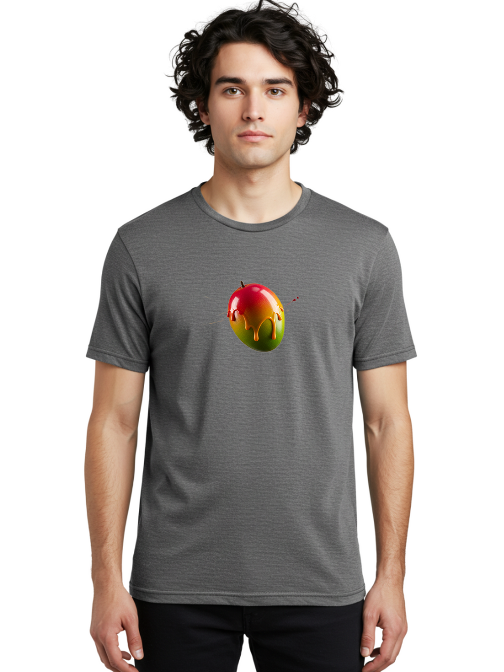 Caramel-Apple Men'S Graphic Tee, 100% Cotton, Comfortable Casual Summer Wear, Machine Washable, Ladybug, Red And Black Ladybug, 3D Illustration, Shiny Ladybug, Ladybug With Orange Liquid, Insect, Ladybug Illustration Bab715