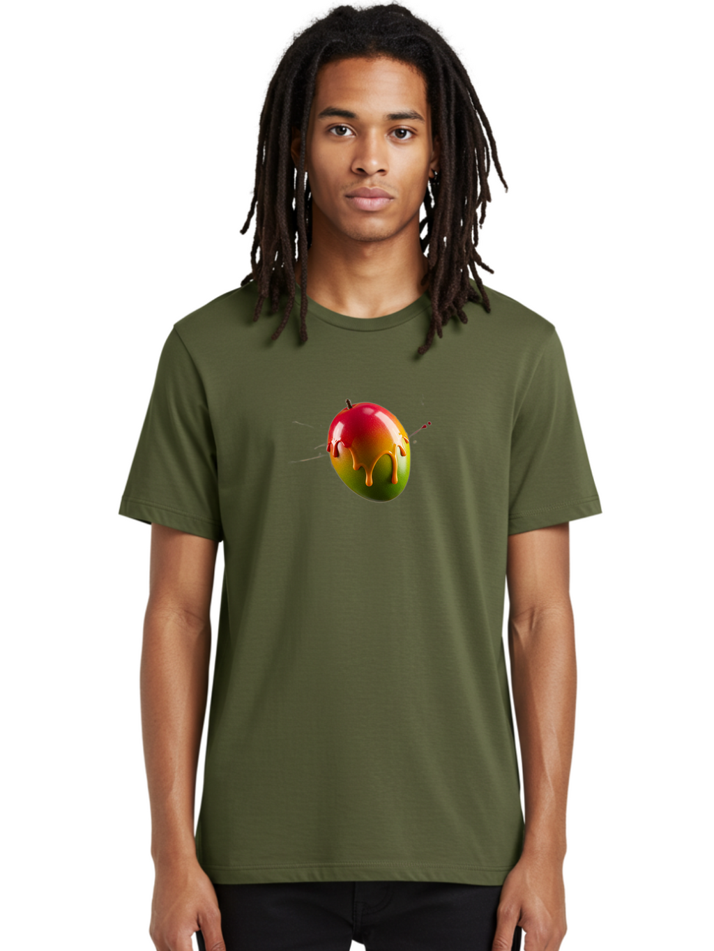 Caramel-Apple Men'S Graphic Tee, 100% Cotton, Comfortable Casual Summer Wear, Machine Washable, Ladybug, Red And Black Ladybug, 3D Illustration, Shiny Ladybug, Ladybug With Orange Liquid, Insect, Ladybug Illustration Bab715