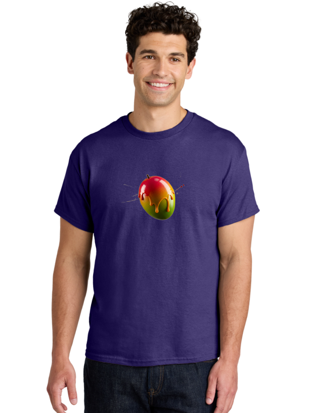 Caramel-Apple Men'S Graphic Tee, 100% Cotton, Comfortable Casual Summer Wear, Machine Washable, Ladybug, Red And Black Ladybug, 3D Illustration, Shiny Ladybug, Ladybug With Orange Liquid, Insect, Ladybug Illustration Bab715