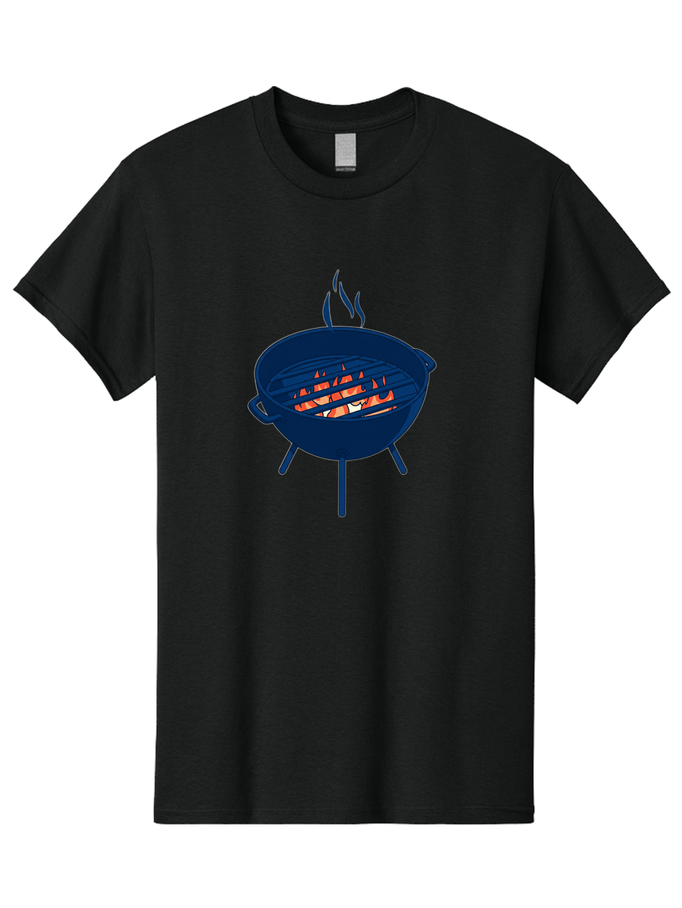 Charcoal-Grill-1 Men'S Graphic Tee, 100% Cotton, Comfortable Casual Summer Wear, Machine Washable, Barbecue Grill, Grilling Food, Outdoor Cooking, Fiery Coals, Sizzling Meat, Barbecue Season, Summertime Fun, Grilling Outdoors, Grill Marks Bab724