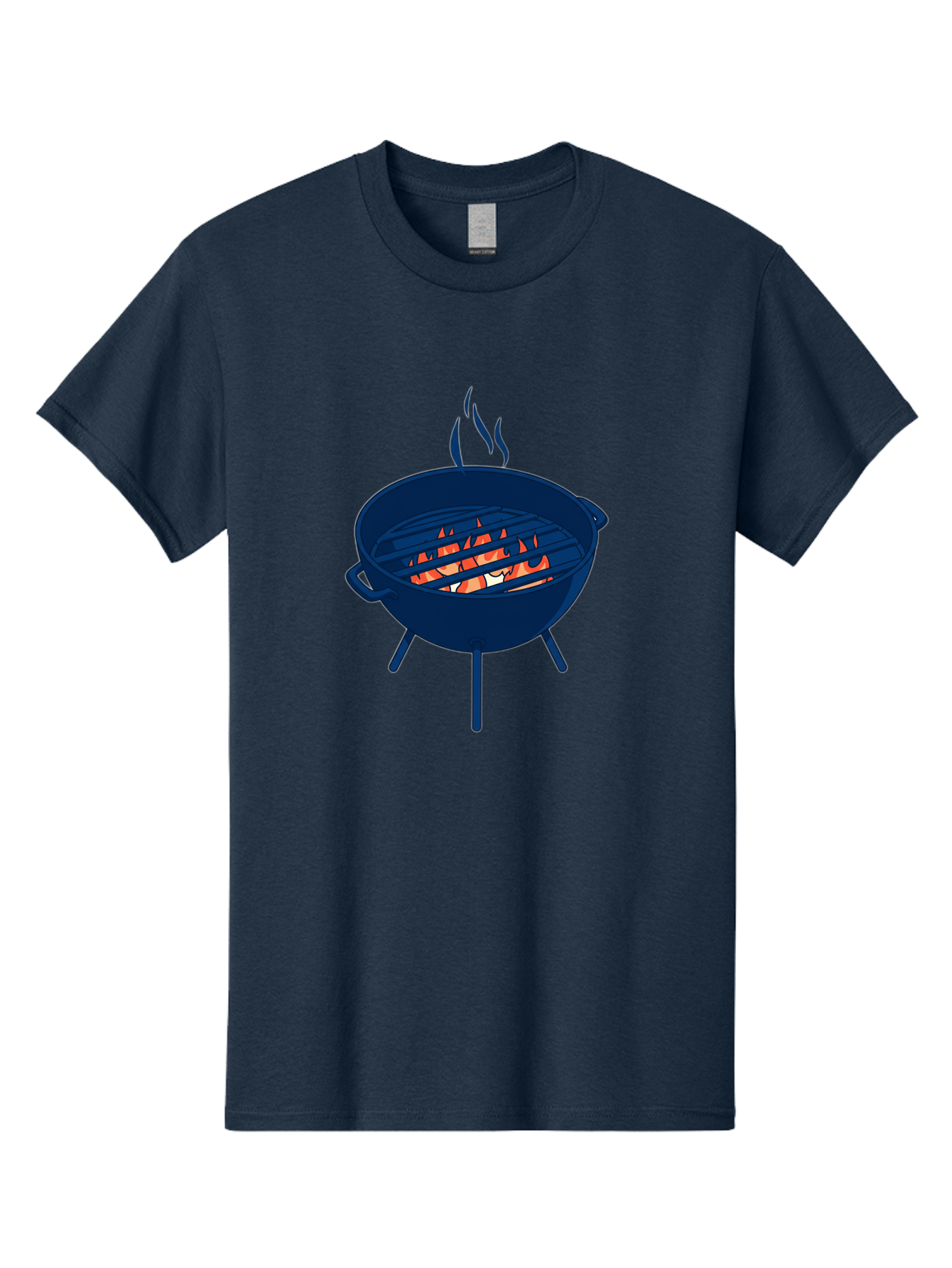 Charcoal-Grill-1 Men'S Graphic Tee, 100% Cotton, Comfortable Casual Summer Wear, Machine Washable, Barbecue Grill, Grilling Food, Outdoor Cooking, Fiery Coals, Sizzling Meat, Barbecue Season, Summertime Fun, Grilling Outdoors, Grill Marks Bab724