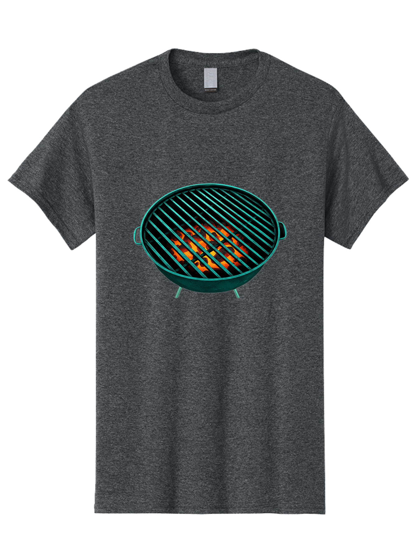 Charcoal-Grill-2 Men'S Graphic Tee, 100% Cotton, Comfortable Casual Summer Wear, Machine Washable, Barbecue Grill, Grill Grates, Burning Coals, Outdoor Cooking, Barbecue Accessories, Grill Marks, Cooking Grill, Grill Surface, Bab725