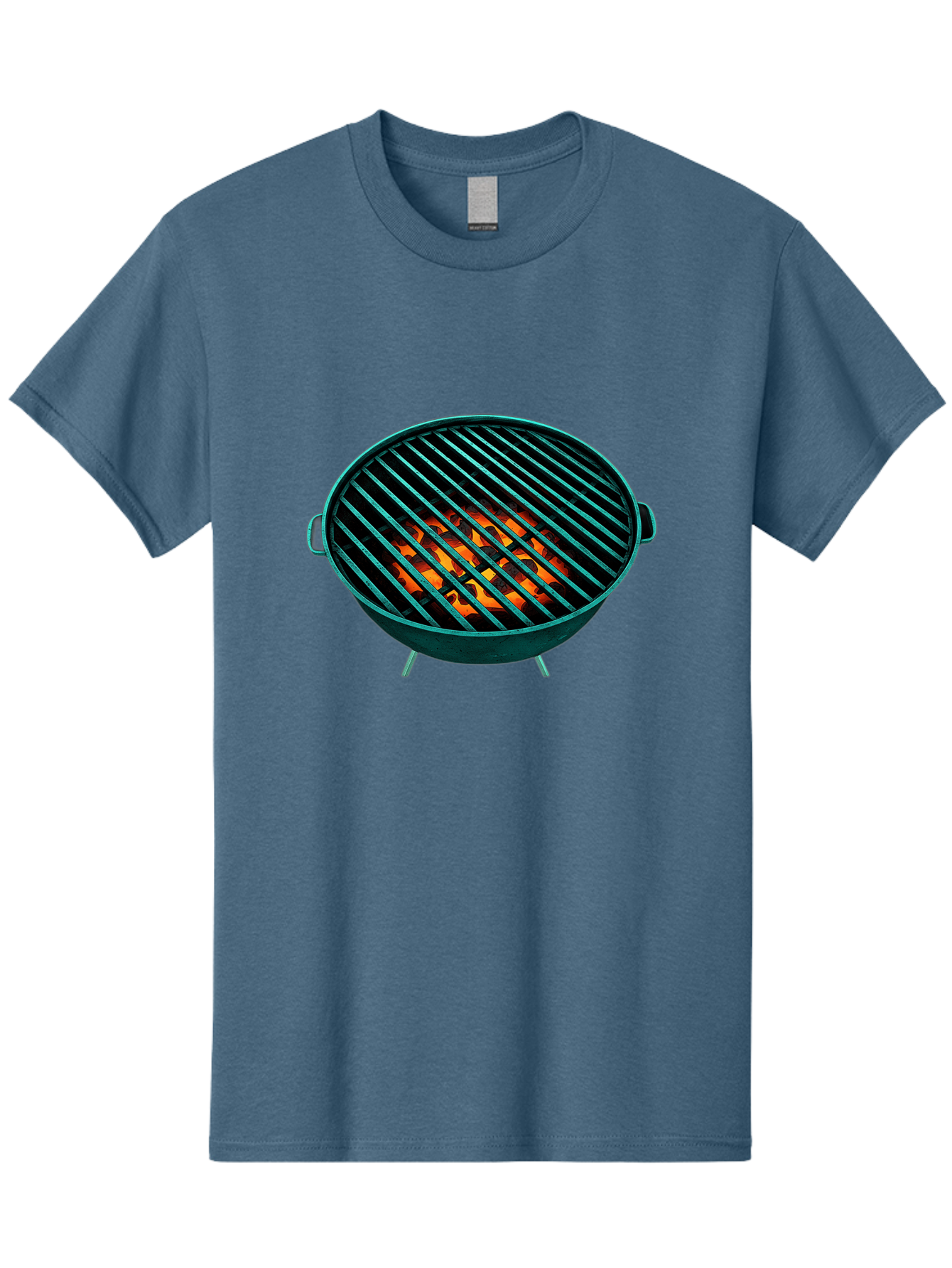 Charcoal-Grill-2 Men'S Graphic Tee, 100% Cotton, Comfortable Casual Summer Wear, Machine Washable, Barbecue Grill, Grill Grates, Burning Coals, Outdoor Cooking, Barbecue Accessories, Grill Marks, Cooking Grill, Grill Surface, Bab725