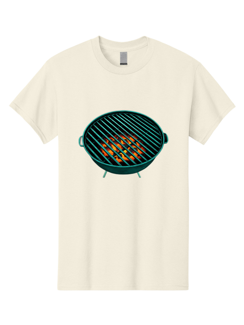 Charcoal-Grill-2 Men'S Graphic Tee, 100% Cotton, Comfortable Casual Summer Wear, Machine Washable, Barbecue Grill, Grill Grates, Burning Coals, Outdoor Cooking, Barbecue Accessories, Grill Marks, Cooking Grill, Grill Surface, Bab725