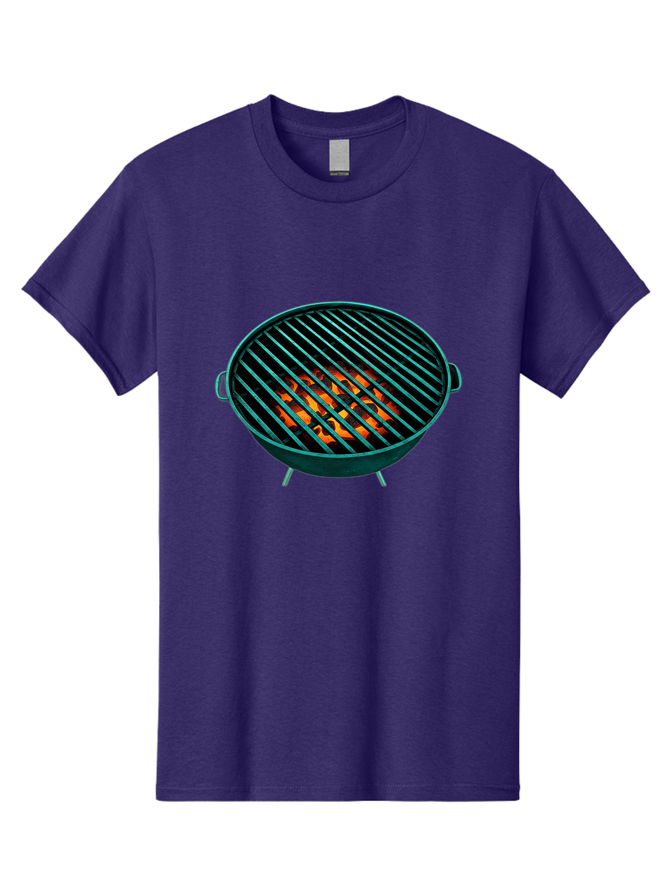 Charcoal-Grill-2 Men'S Graphic Tee, 100% Cotton, Comfortable Casual Summer Wear, Machine Washable, Barbecue Grill, Grill Grates, Burning Coals, Outdoor Cooking, Barbecue Accessories, Grill Marks, Cooking Grill, Grill Surface, Bab725