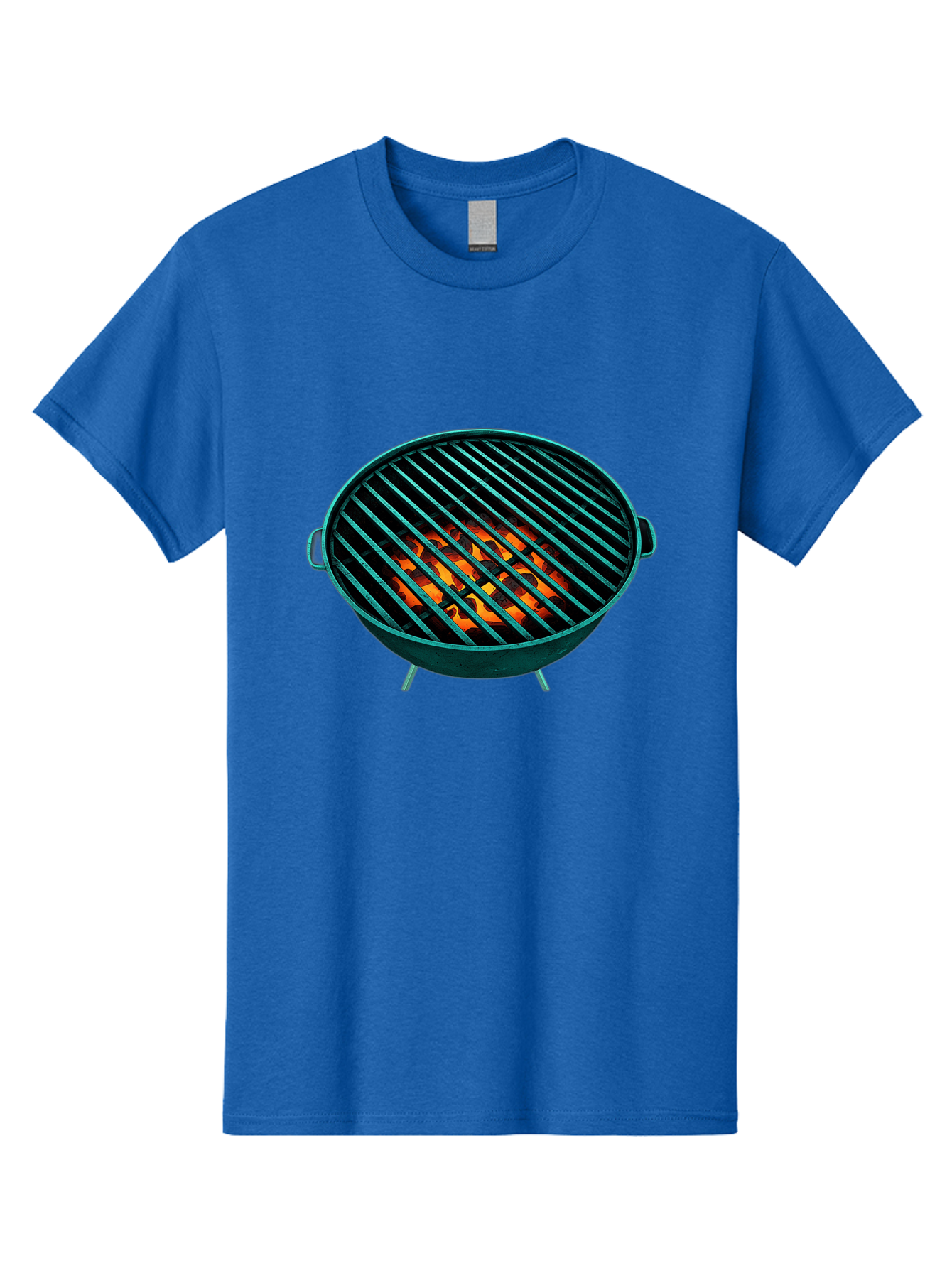 Charcoal-Grill-2 Men'S Graphic Tee, 100% Cotton, Comfortable Casual Summer Wear, Machine Washable, Barbecue Grill, Grill Grates, Burning Coals, Outdoor Cooking, Barbecue Accessories, Grill Marks, Cooking Grill, Grill Surface, Bab725