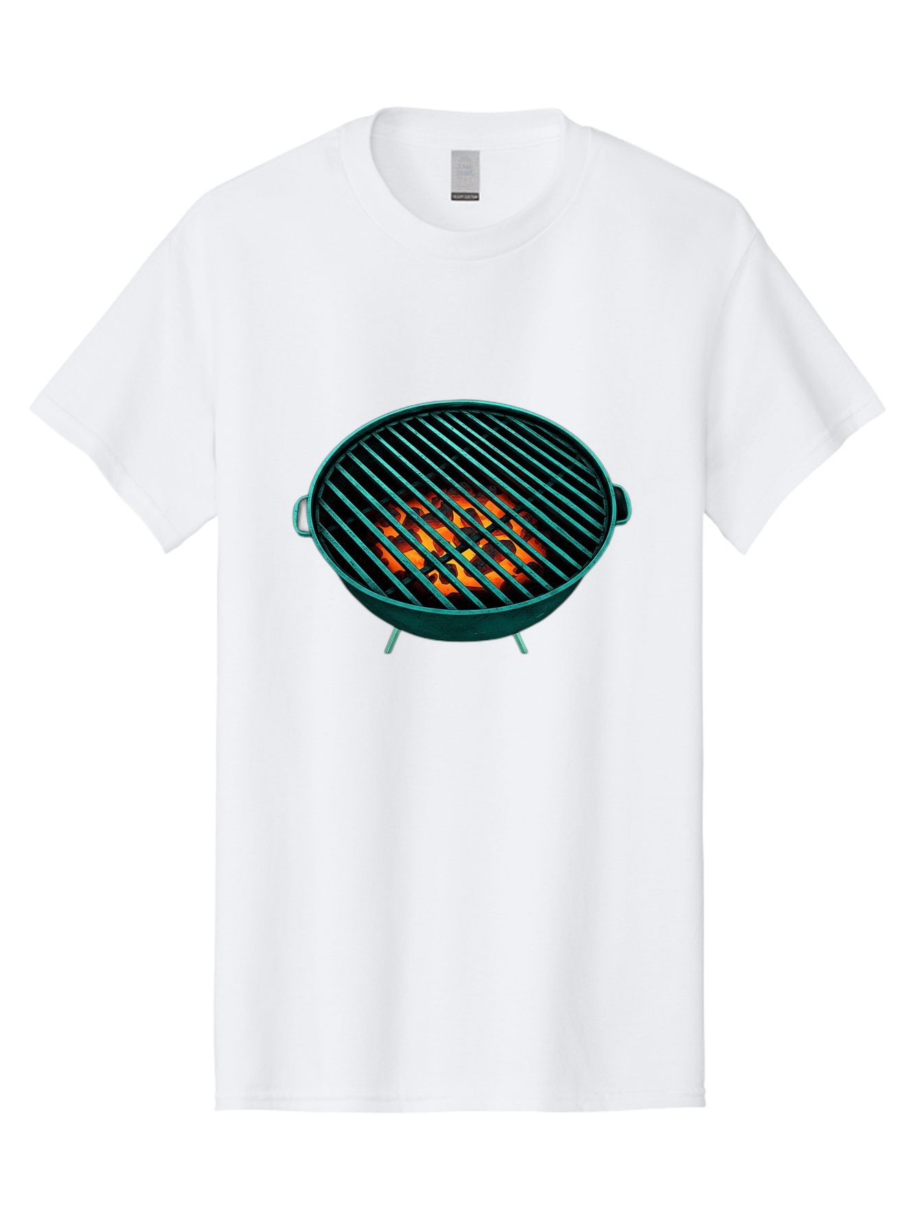 Charcoal-Grill-2 Men'S Graphic Tee, 100% Cotton, Comfortable Casual Summer Wear, Machine Washable, Barbecue Grill, Grill Grates, Burning Coals, Outdoor Cooking, Barbecue Accessories, Grill Marks, Cooking Grill, Grill Surface, Bab725