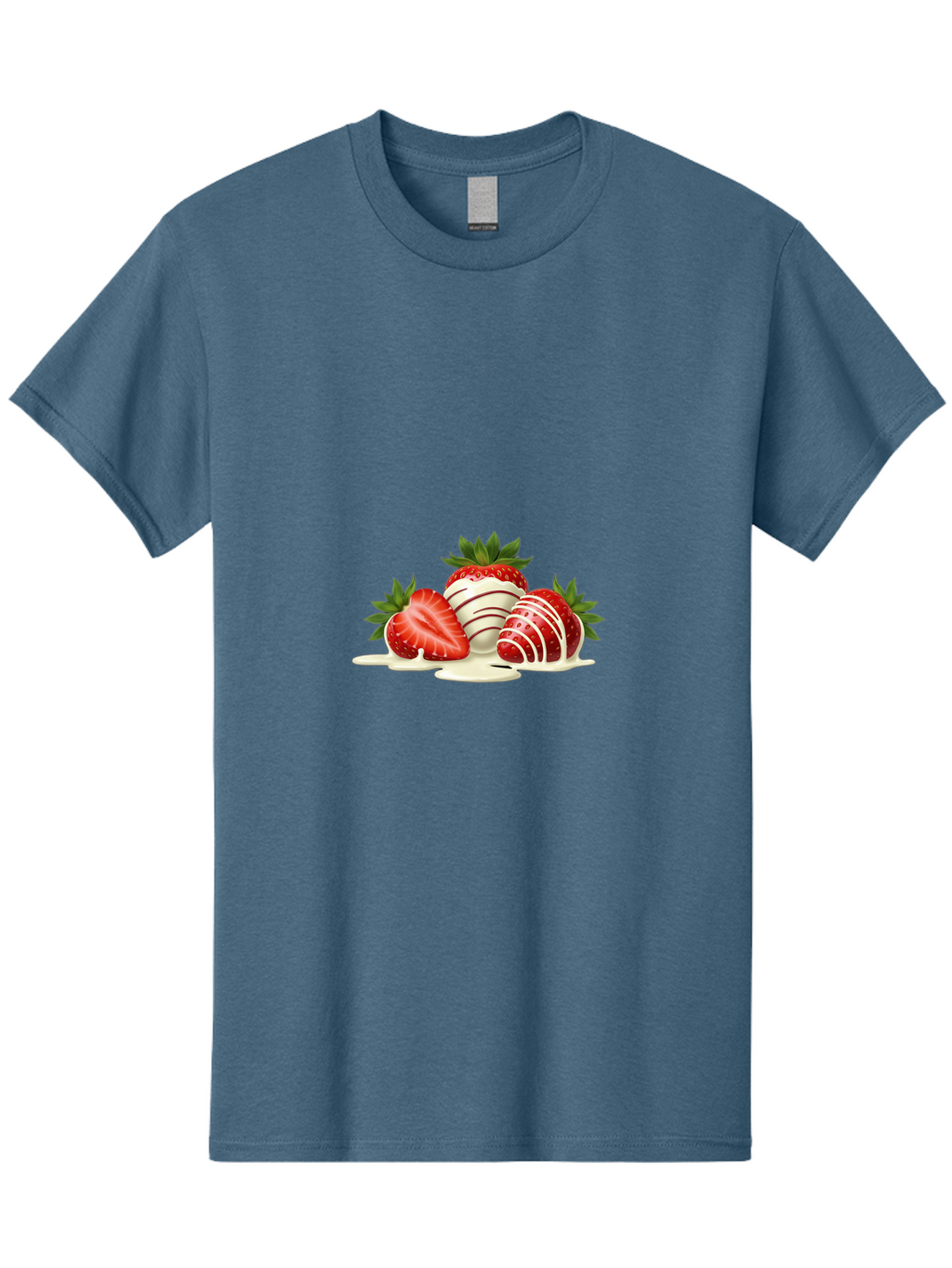 Chocolate-Covered-Strawberries-3 Men'S Graphic Tee, 100% Cotton, Comfortable Casual Summer Wear, Machine Washable, Strawberries Dipped In White Chocolate, Chocolate-Covered Strawberries, Strawberry Dessert, Sweet Treats, Fruit And Chocolate, Bab742