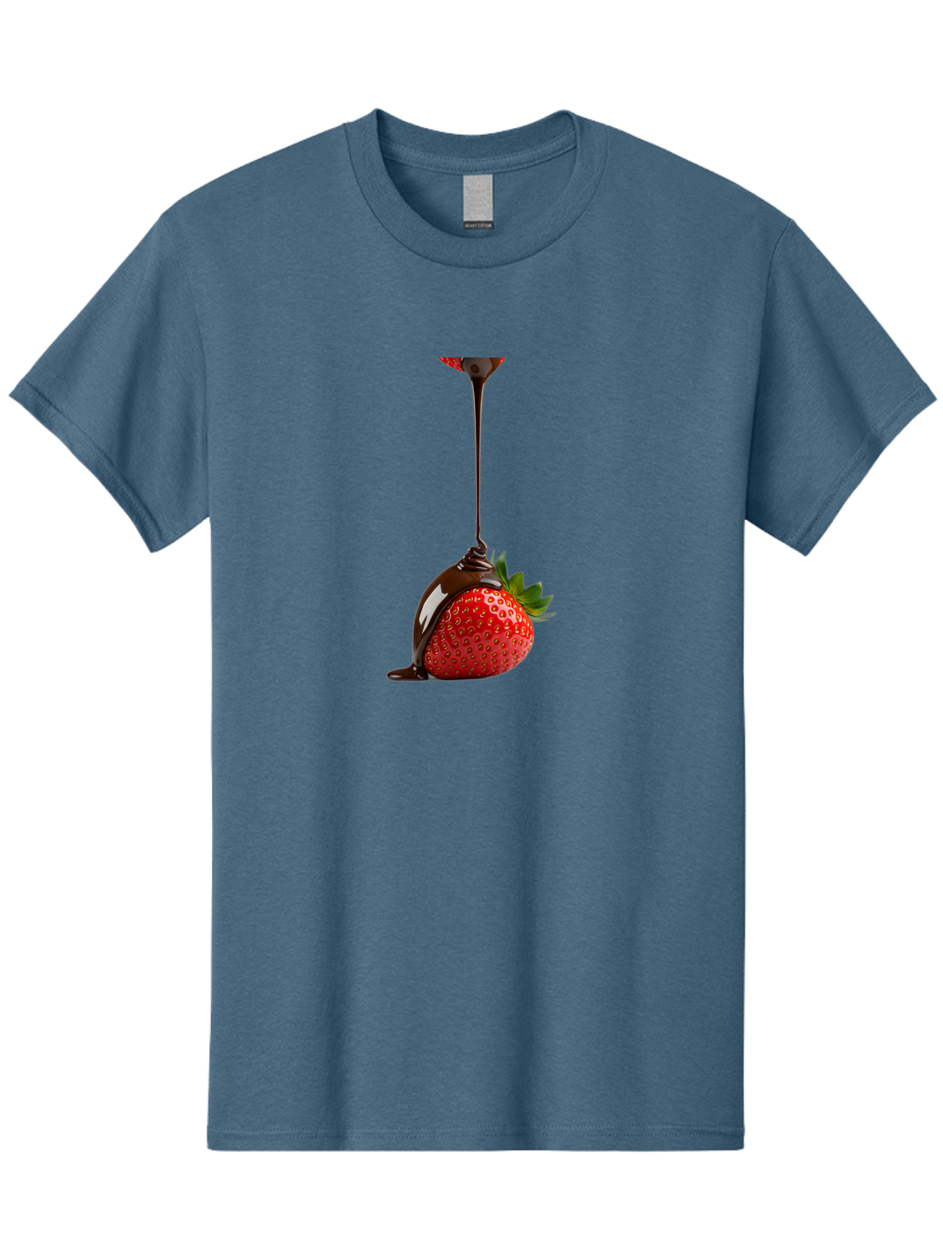 Chocolate-Covered-Strawberry Men'S Graphic Tee, 100% Cotton, Comfortable Casual Summer Wear, Machine Washable, Strawberry Dipped In Chocolate, Chocolate Covered Strawberry, Sweet Treat, Dessert Idea, Chocolate Sauce, Indulgent Snack, Bab745