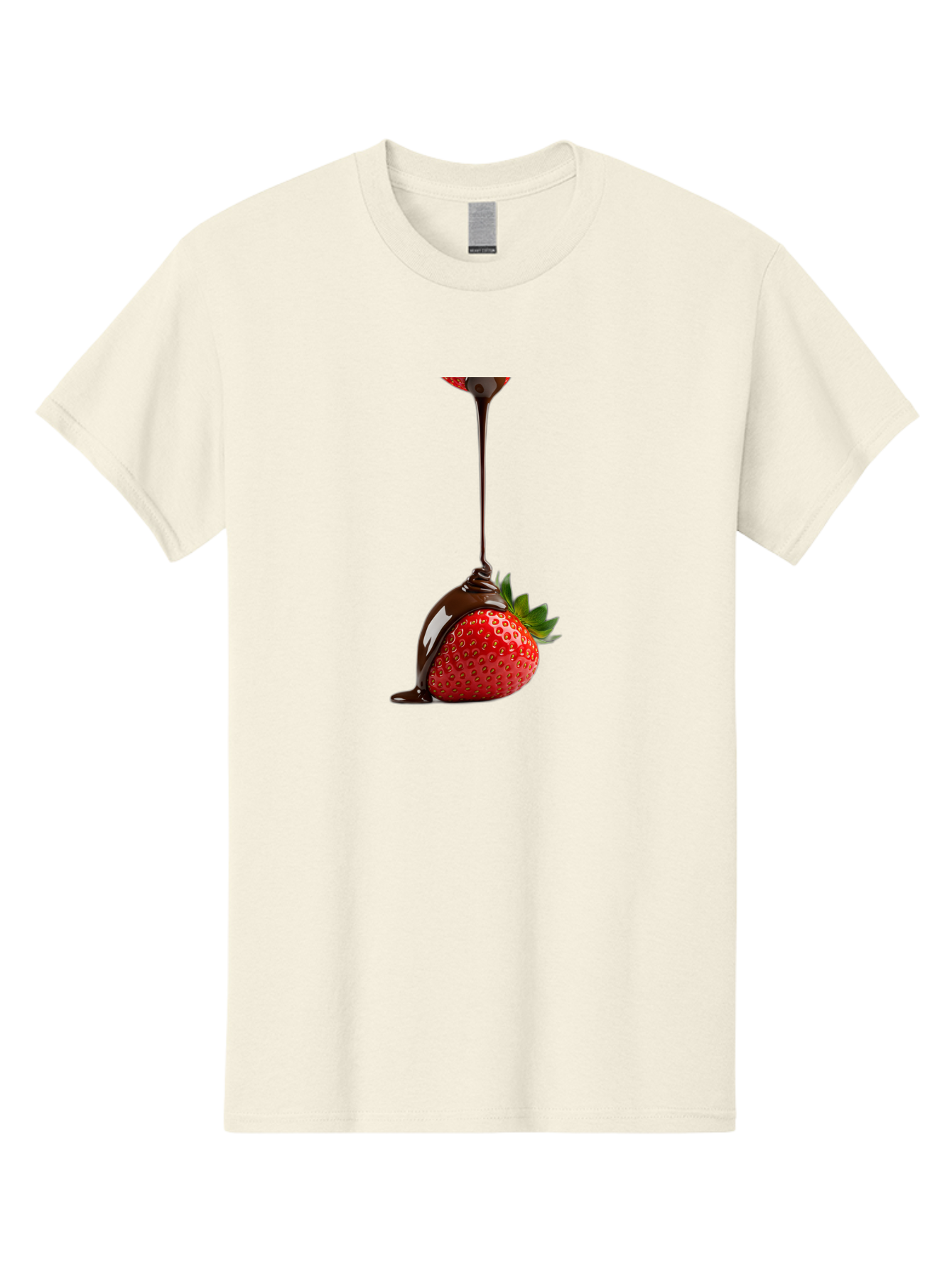 Chocolate-Covered-Strawberry Men'S Graphic Tee, 100% Cotton, Comfortable Casual Summer Wear, Machine Washable, Strawberry Dipped In Chocolate, Chocolate Covered Strawberry, Sweet Treat, Dessert Idea, Chocolate Sauce, Indulgent Snack, Bab745