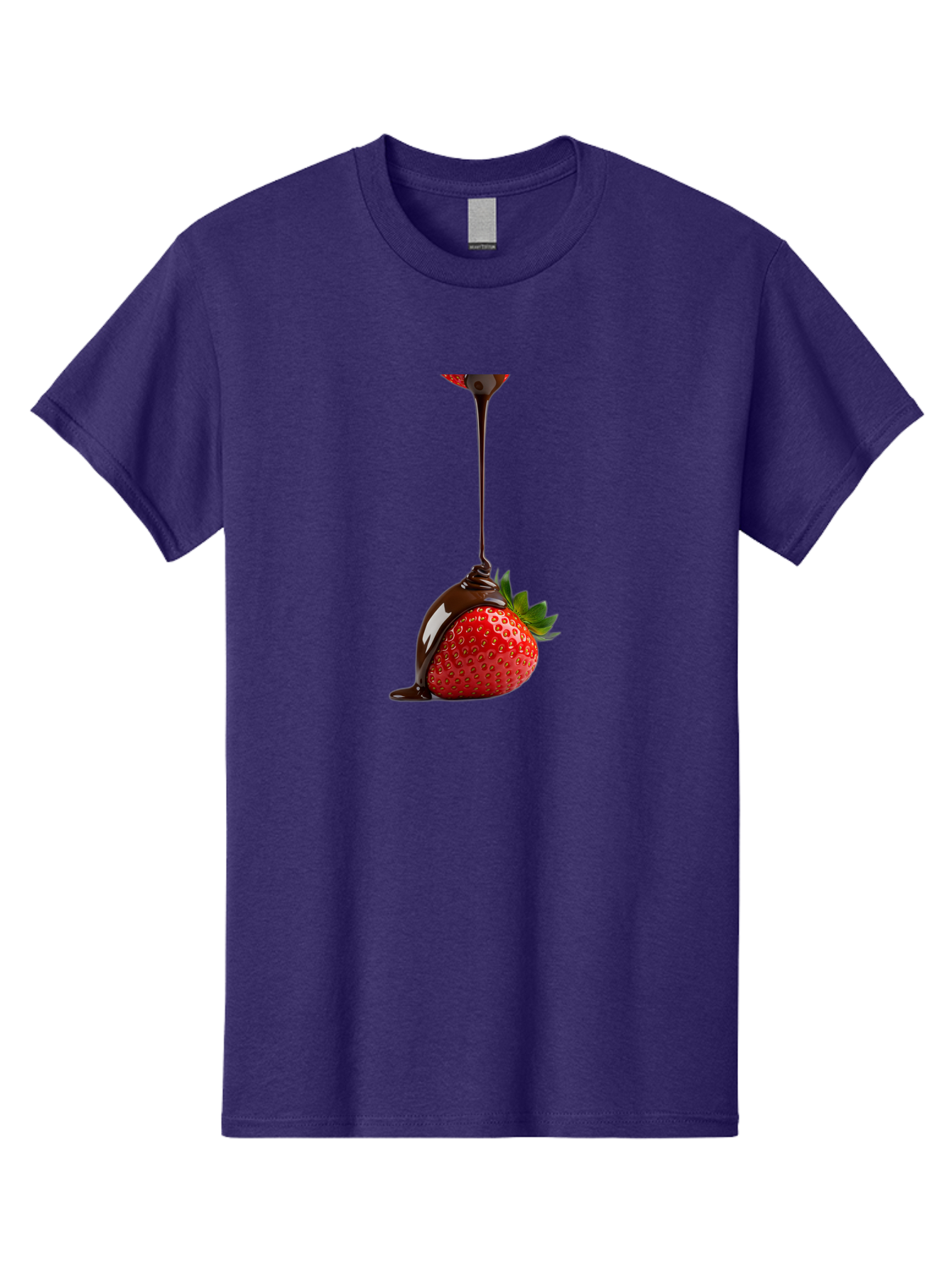 Chocolate-Covered-Strawberry Men'S Graphic Tee, 100% Cotton, Comfortable Casual Summer Wear, Machine Washable, Strawberry Dipped In Chocolate, Chocolate Covered Strawberry, Sweet Treat, Dessert Idea, Chocolate Sauce, Indulgent Snack, Bab745