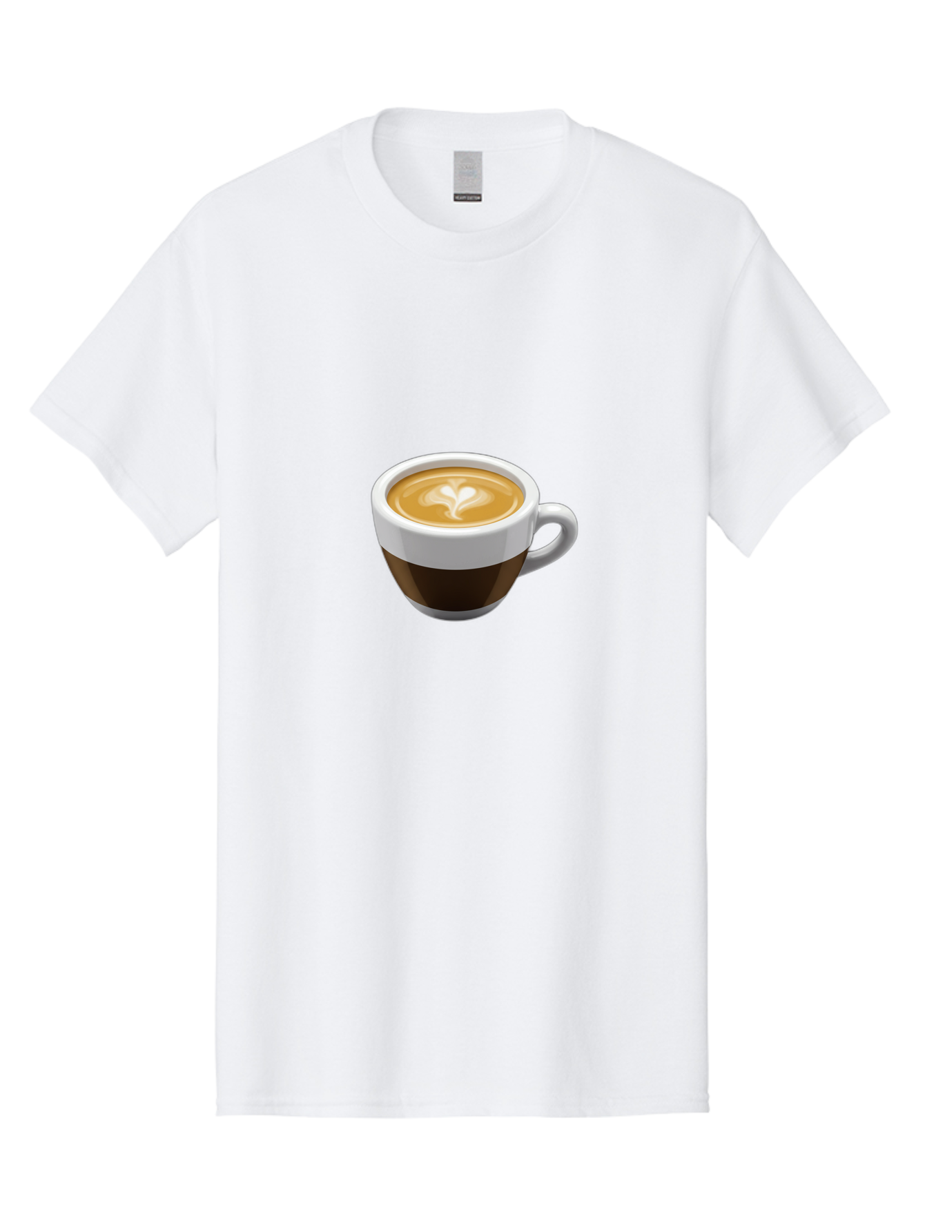 Coffee-2 Men'S Graphic Tee, 100% Cotton, Comfortable Casual Summer Wear, Machine Washable, Coffee Cup, Latte Art, Heart Design, Coffee Drink, Espresso Cup, Creamy Texture, Morning Coffee, Coffee Beverage Bab768