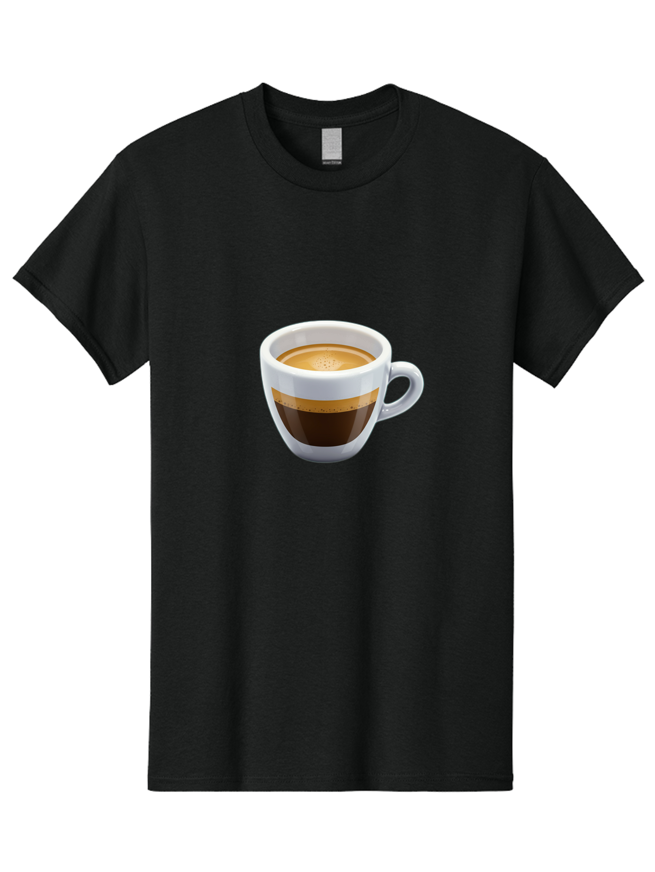 Coffee-3 Men'S Graphic Tee, 100% Cotton, Comfortable Casual Summer Wear, Machine Washable, Espresso In White Cup, Coffee Drink, Rich Flavor, Small Cup, Morning Coffee, Coffee Art, Crema On Top, Dark Brown Espresso Bab769