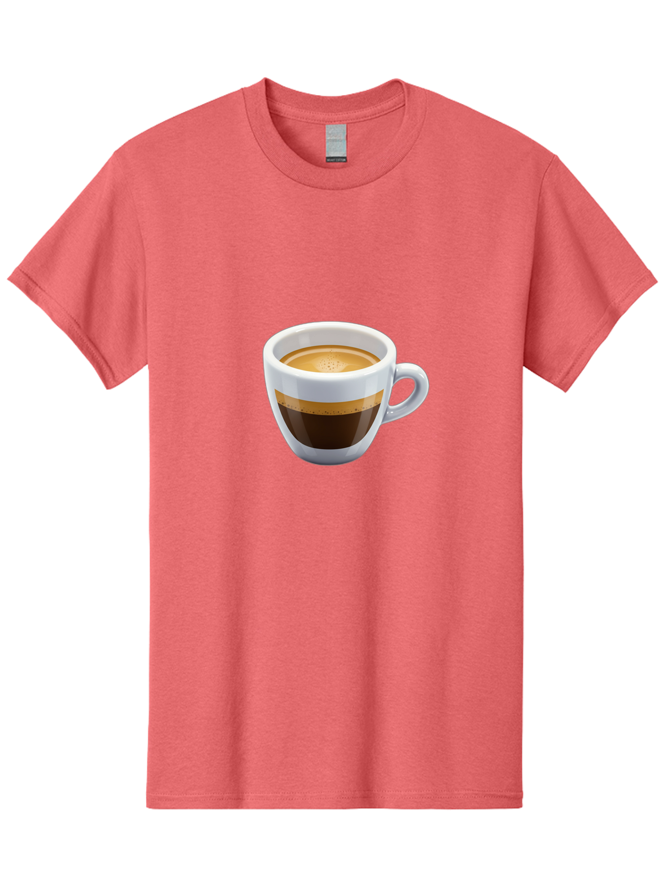 Coffee-3 Men'S Graphic Tee, 100% Cotton, Comfortable Casual Summer Wear, Machine Washable, Espresso In White Cup, Coffee Drink, Rich Flavor, Small Cup, Morning Coffee, Coffee Art, Crema On Top, Dark Brown Espresso Bab769