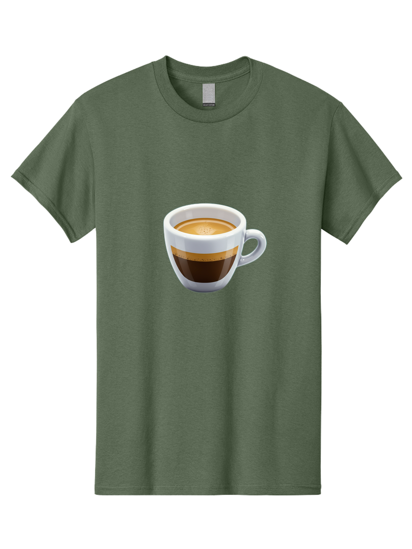 Coffee-3 Men'S Graphic Tee, 100% Cotton, Comfortable Casual Summer Wear, Machine Washable, Espresso In White Cup, Coffee Drink, Rich Flavor, Small Cup, Morning Coffee, Coffee Art, Crema On Top, Dark Brown Espresso Bab769
