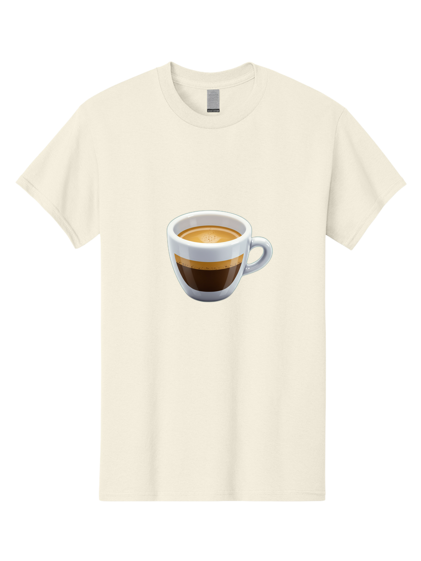 Coffee-3 Men'S Graphic Tee, 100% Cotton, Comfortable Casual Summer Wear, Machine Washable, Espresso In White Cup, Coffee Drink, Rich Flavor, Small Cup, Morning Coffee, Coffee Art, Crema On Top, Dark Brown Espresso Bab769