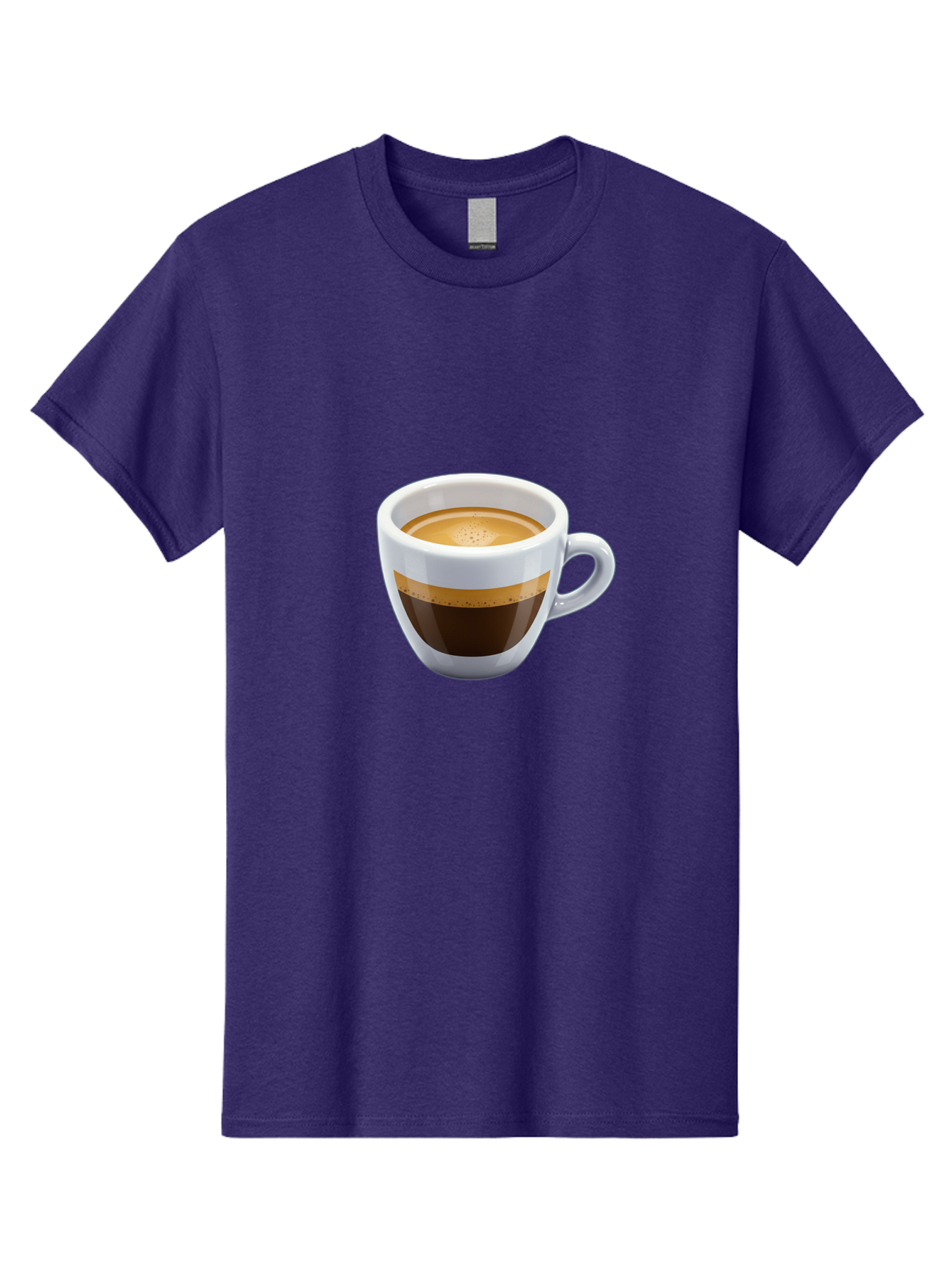 Coffee-3 Men'S Graphic Tee, 100% Cotton, Comfortable Casual Summer Wear, Machine Washable, Espresso In White Cup, Coffee Drink, Rich Flavor, Small Cup, Morning Coffee, Coffee Art, Crema On Top, Dark Brown Espresso Bab769